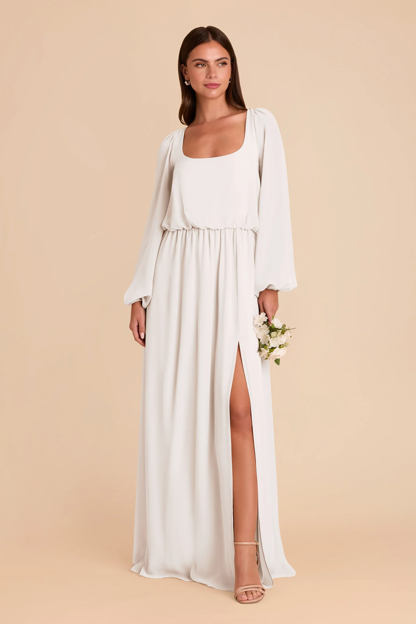 Eloise Chiffon Dress - White