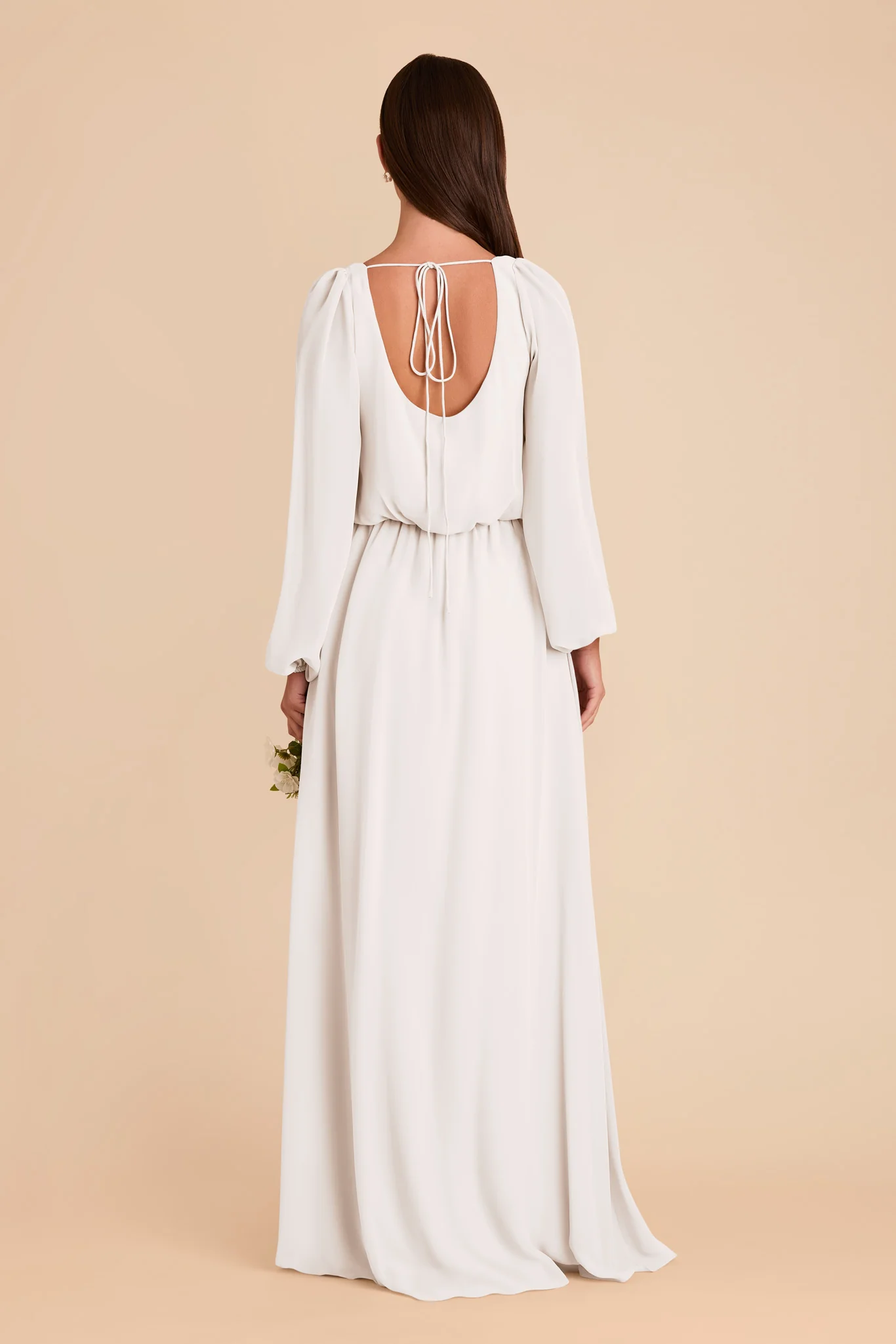 Eloise Chiffon Dress - White - Image 6