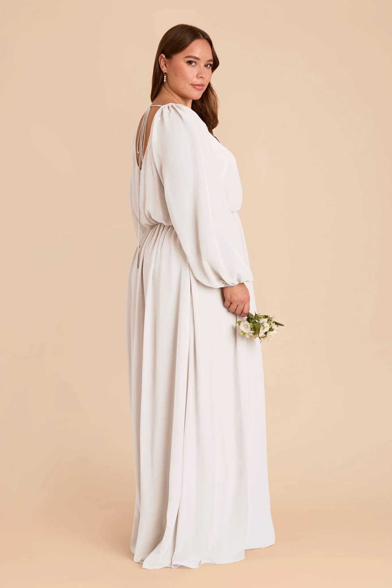 Eloise Chiffon Dress - White - Image 8