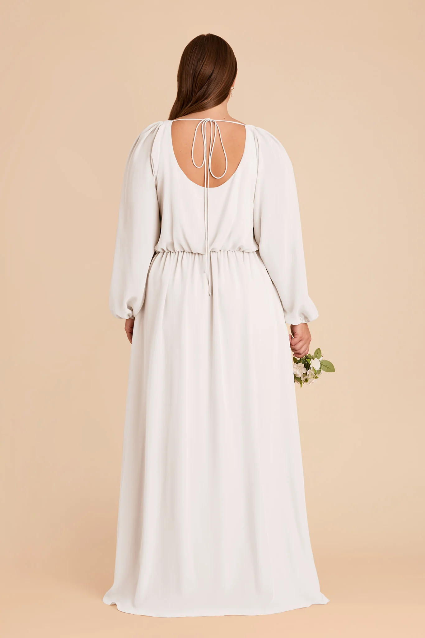 Eloise Chiffon Dress - White - Image 9
