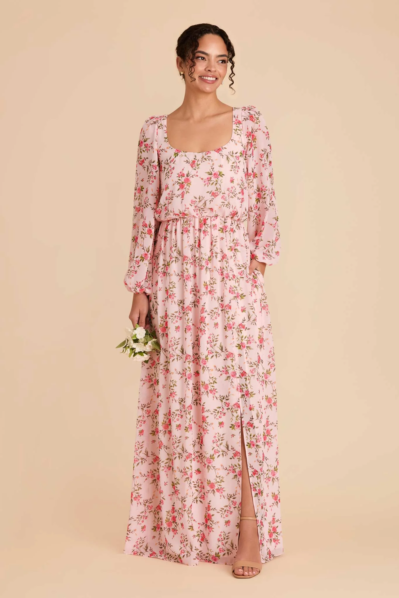 Eloise Chiffon Dress - Wild Rose Garden - Image 2