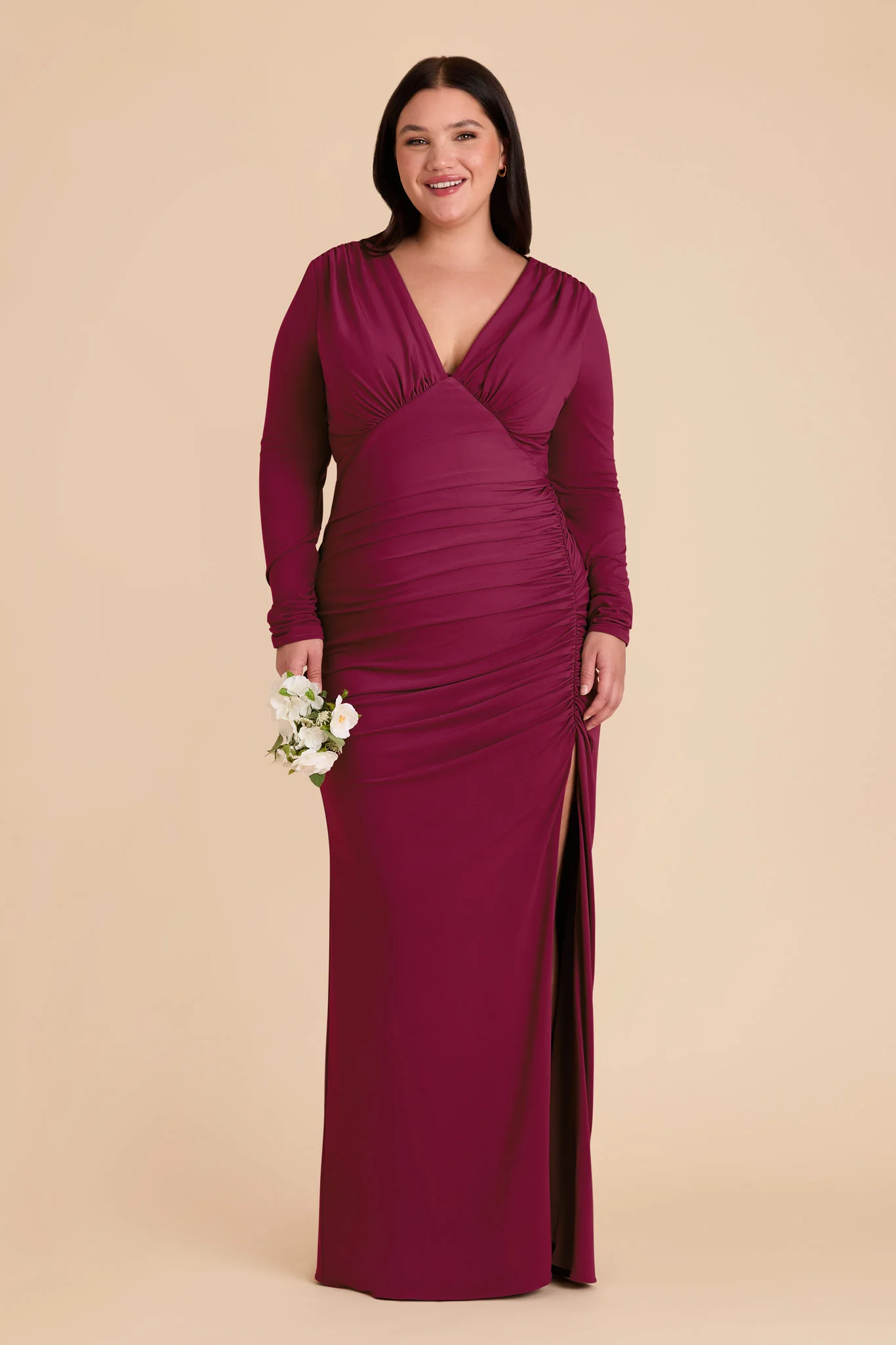 Emmy Luxe Stretch Knit Dress - Berry - Image 2