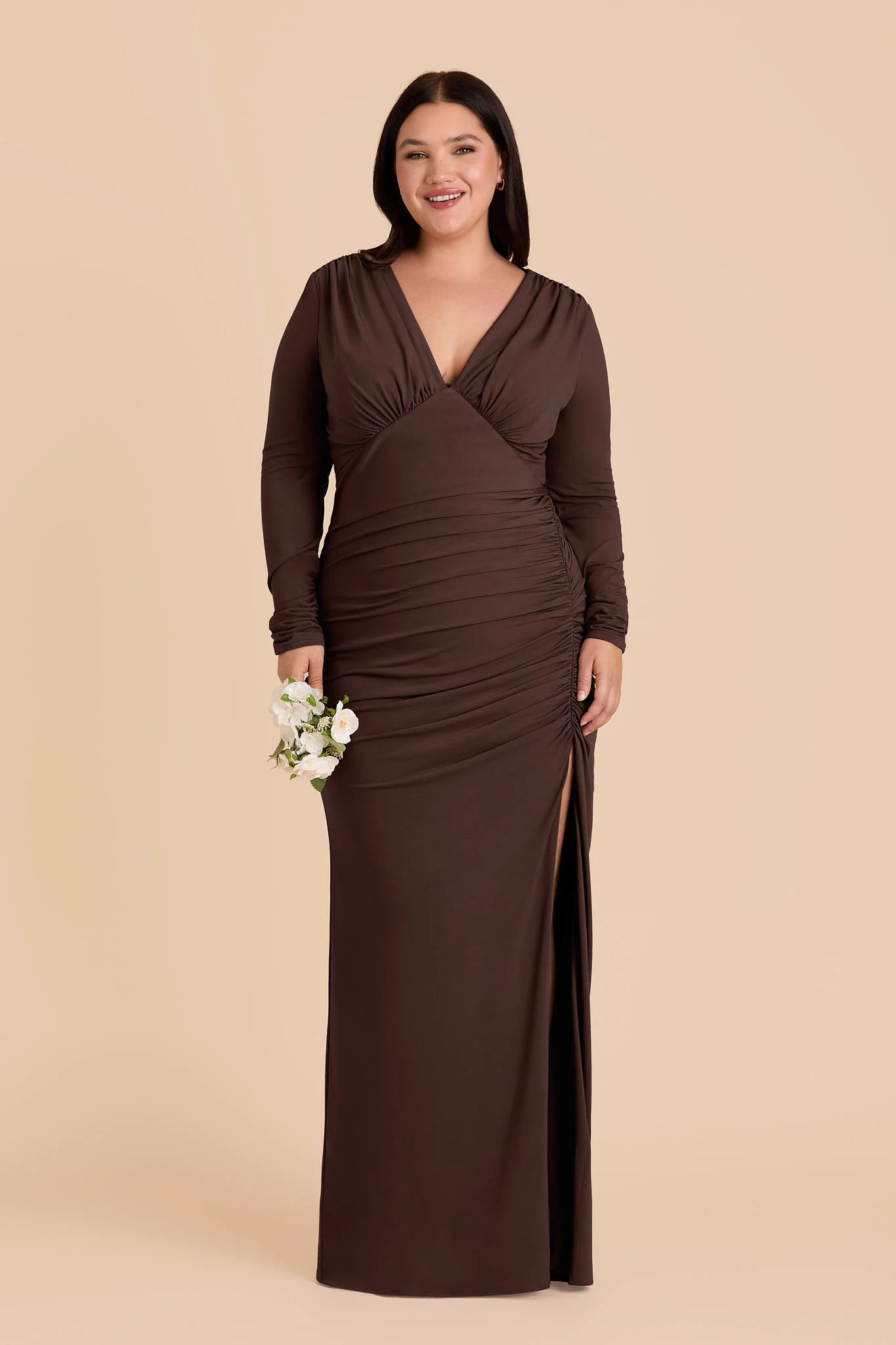 Emmy Luxe Stretch Knit Dress - Espresso - Image 2