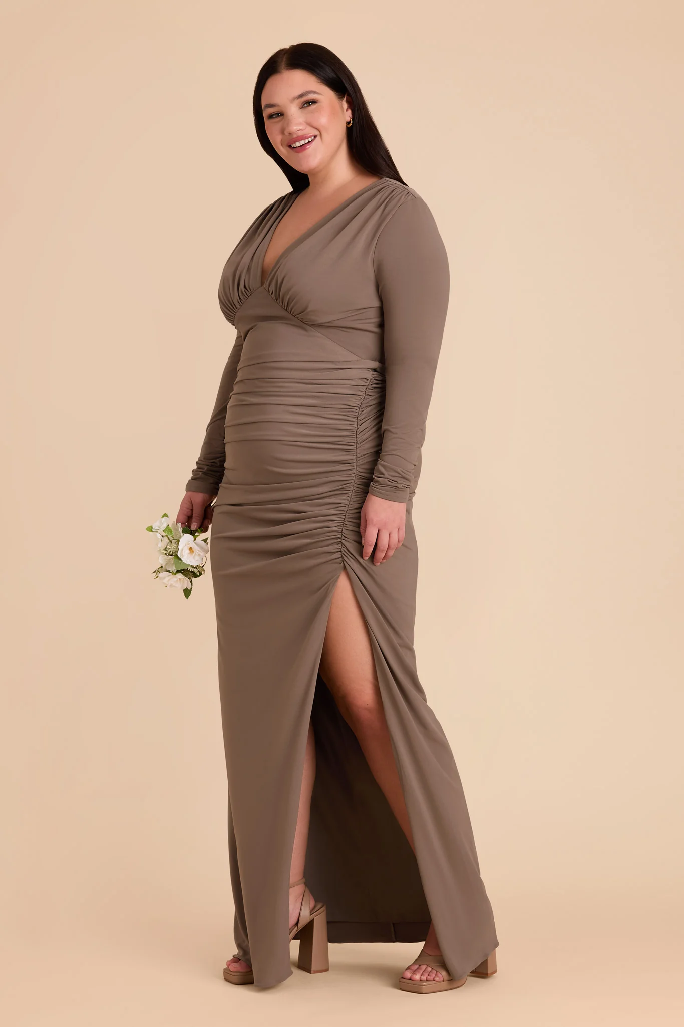 Emmy Luxe Stretch Knit Dress - Mocha - Image 10