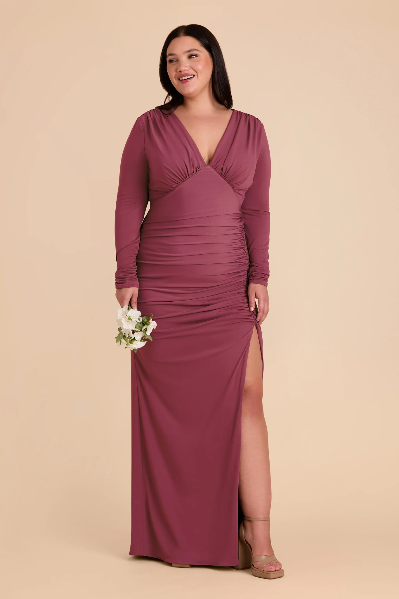 Emmy Luxe Stretch Knit Dress - Rosewood - Image 2