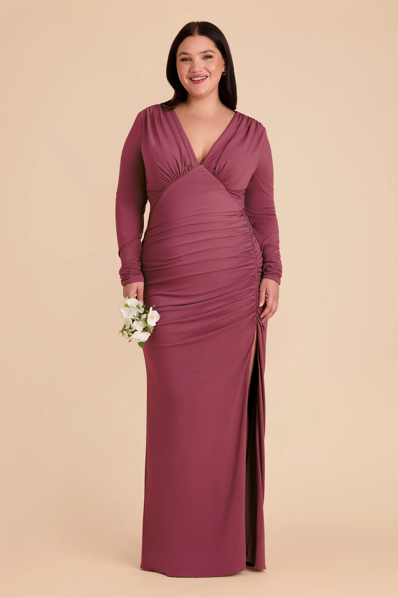 Emmy Luxe Stretch Knit Dress - Rosewood - Image 8
