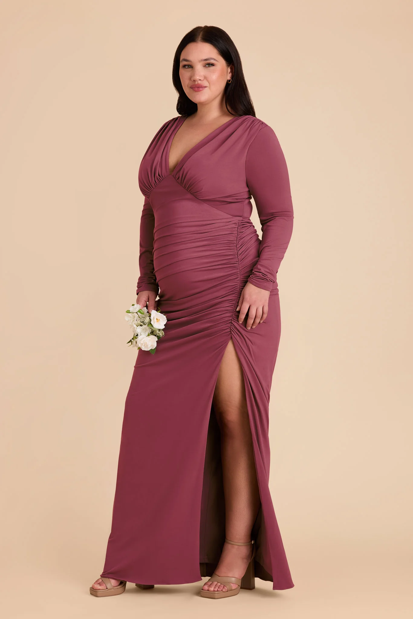 Emmy Luxe Stretch Knit Dress - Rosewood - Image 9