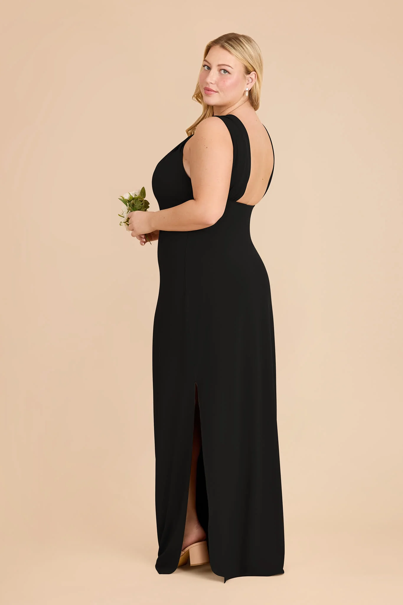 Erica Luxe Stretch Knit Dress - Black - Image 9