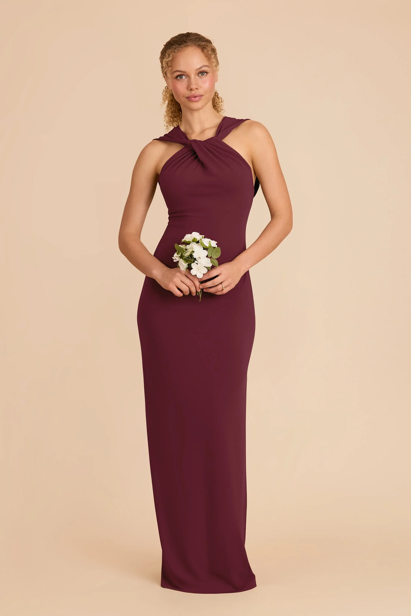 Erica Luxe Stretch Knit Dress - Cabernet