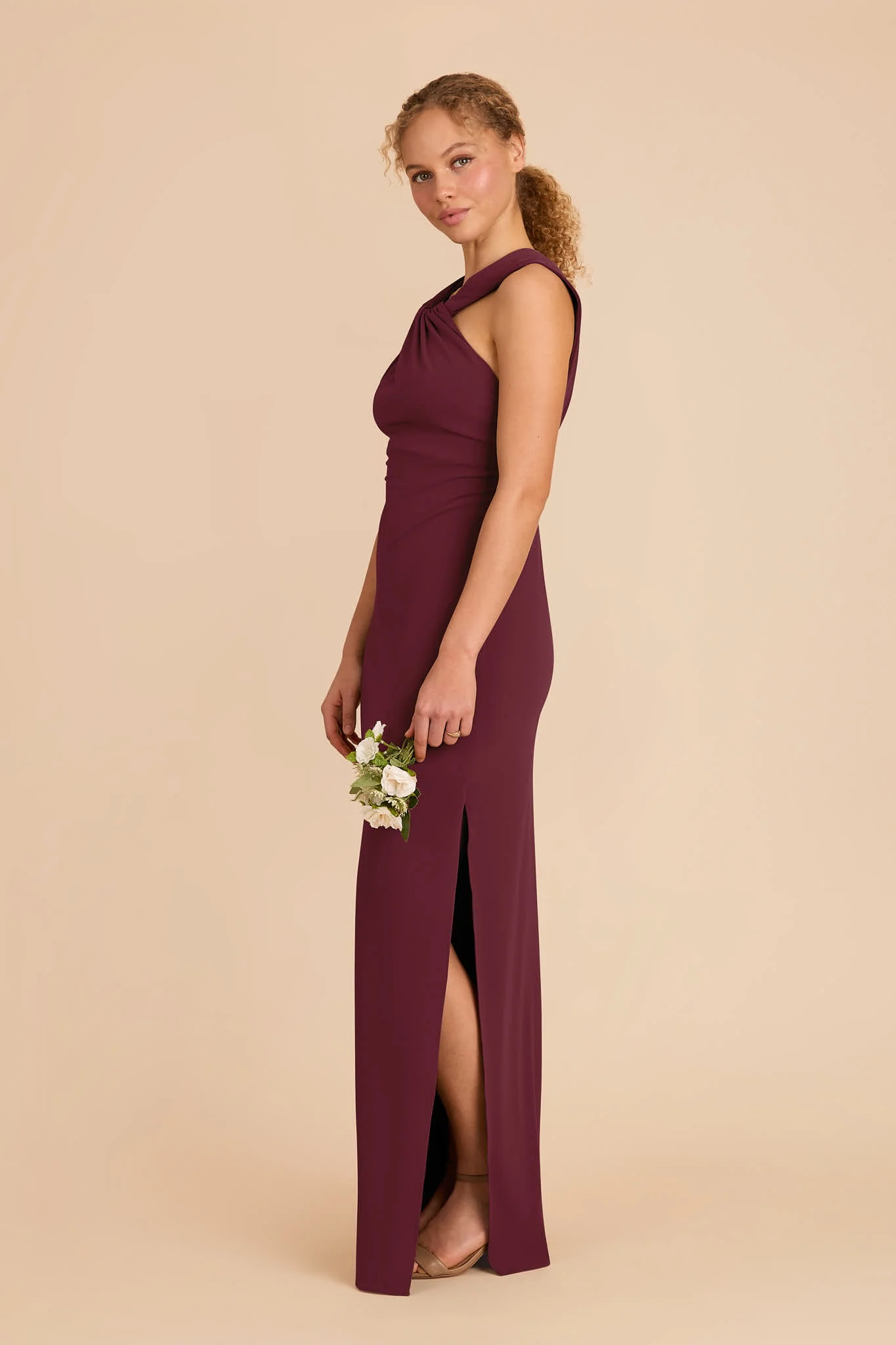 Erica Luxe Stretch Knit Dress - Cabernet - Image 4