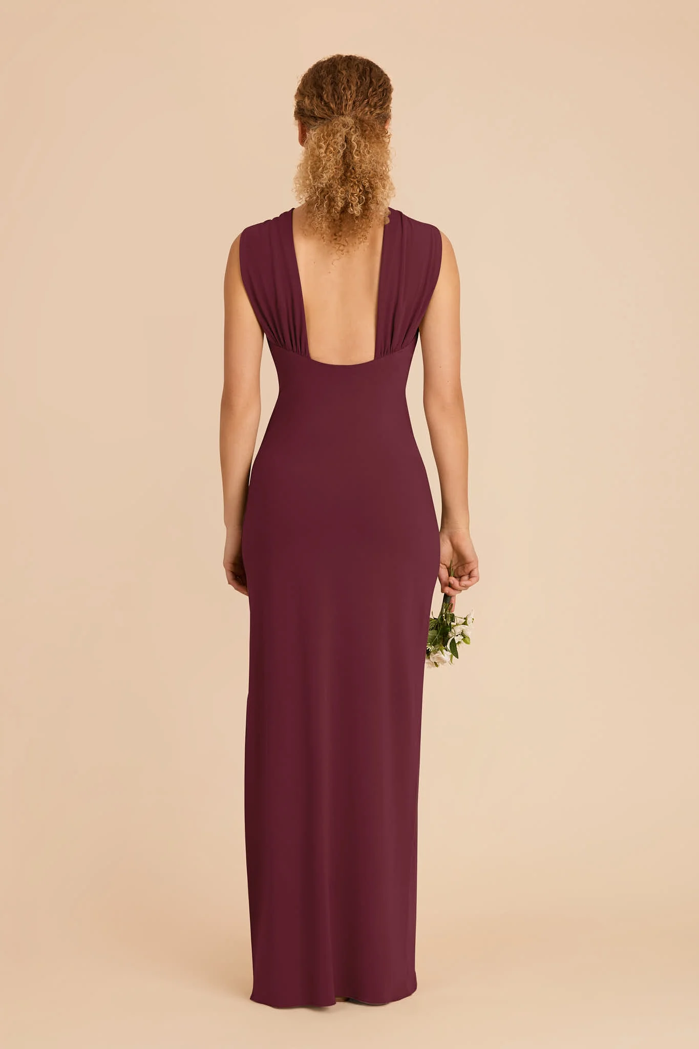 Erica Luxe Stretch Knit Dress - Cabernet - Image 6