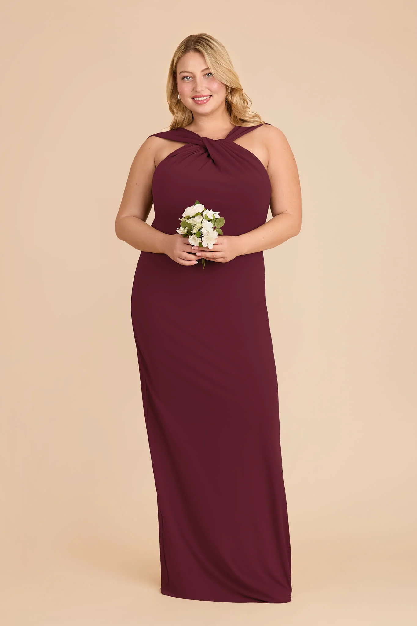 Erica Luxe Stretch Knit Dress - Cabernet - Image 7