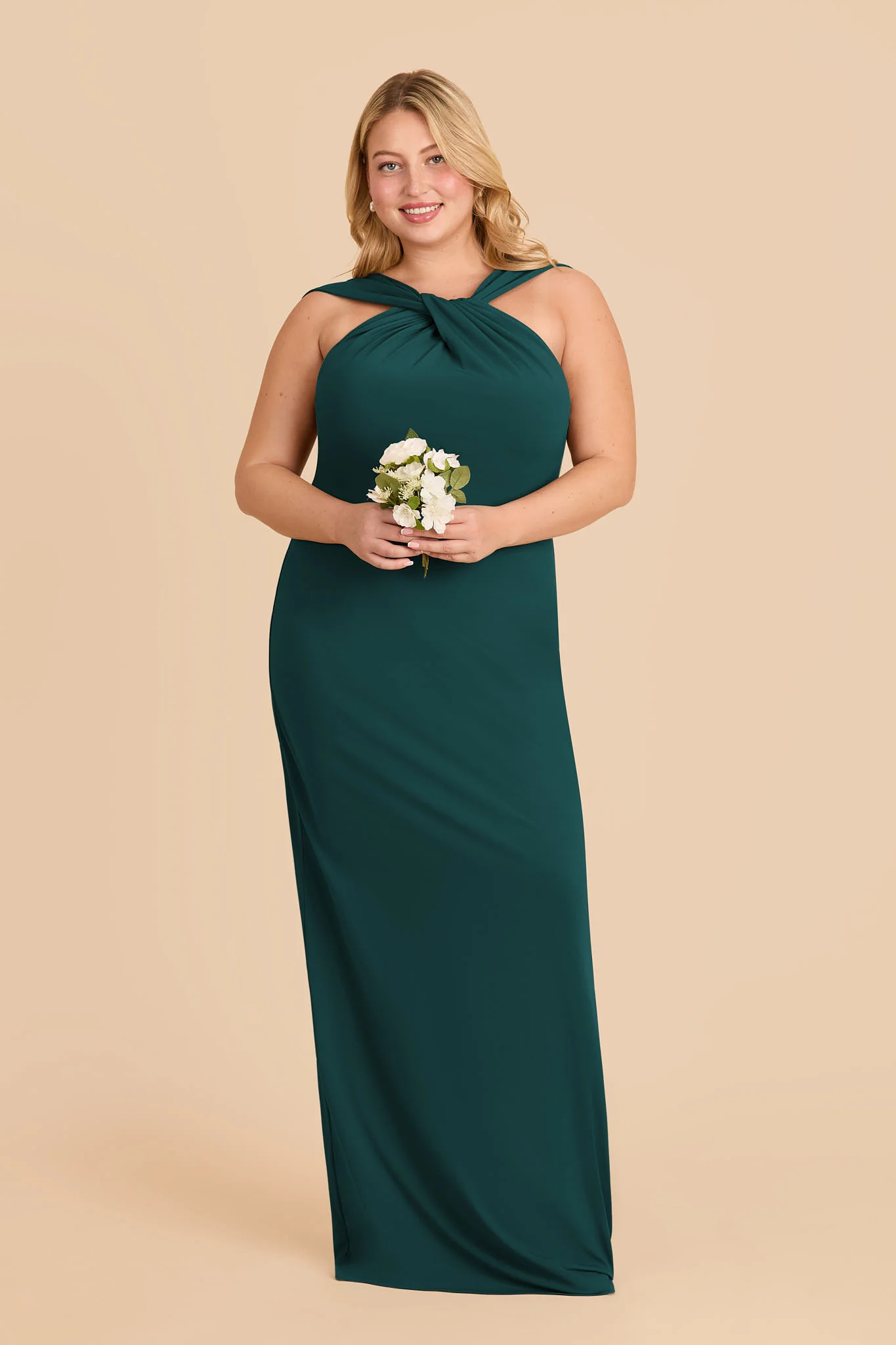 Erica Luxe Stretch Knit Dress - Emerald - Image 2