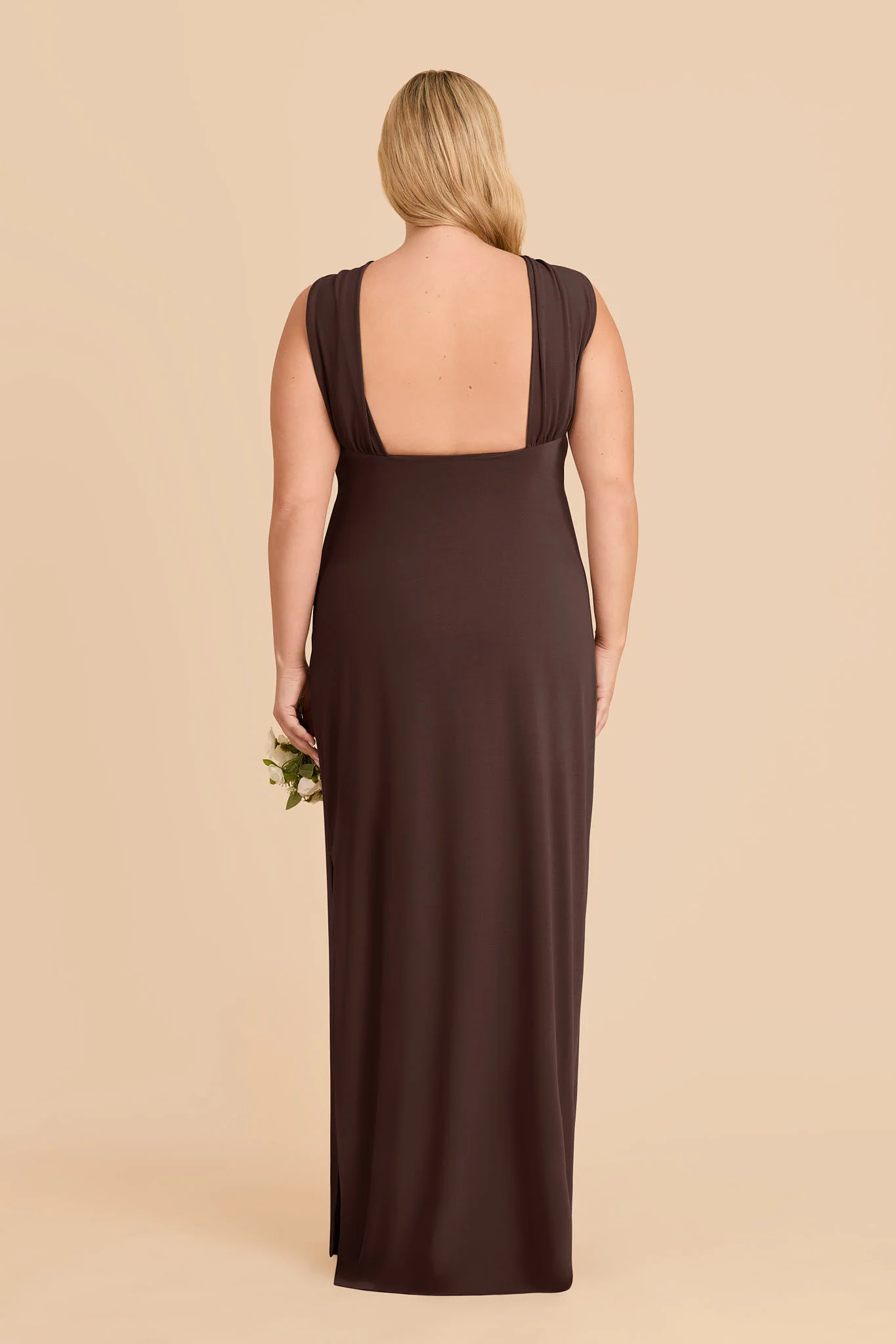 Erica Luxe Stretch Knit Dress - Espresso - Image 6