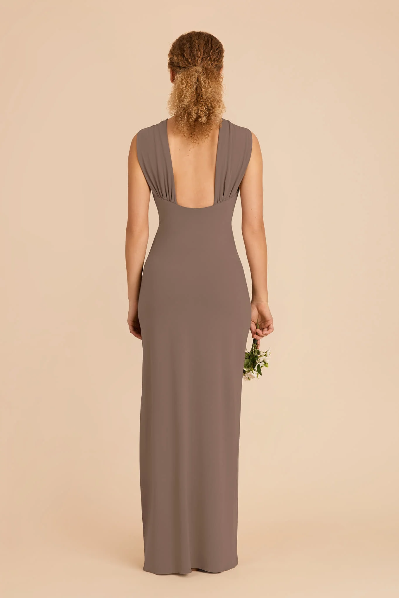 Erica Luxe Stretch Knit Dress - Mocha - Image 8