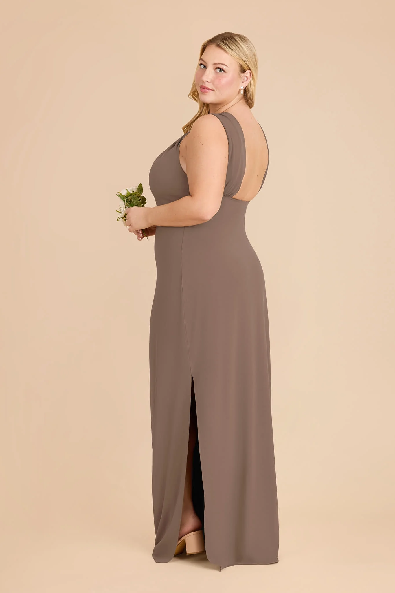 Erica Luxe Stretch Knit Dress - Mocha - Image 9