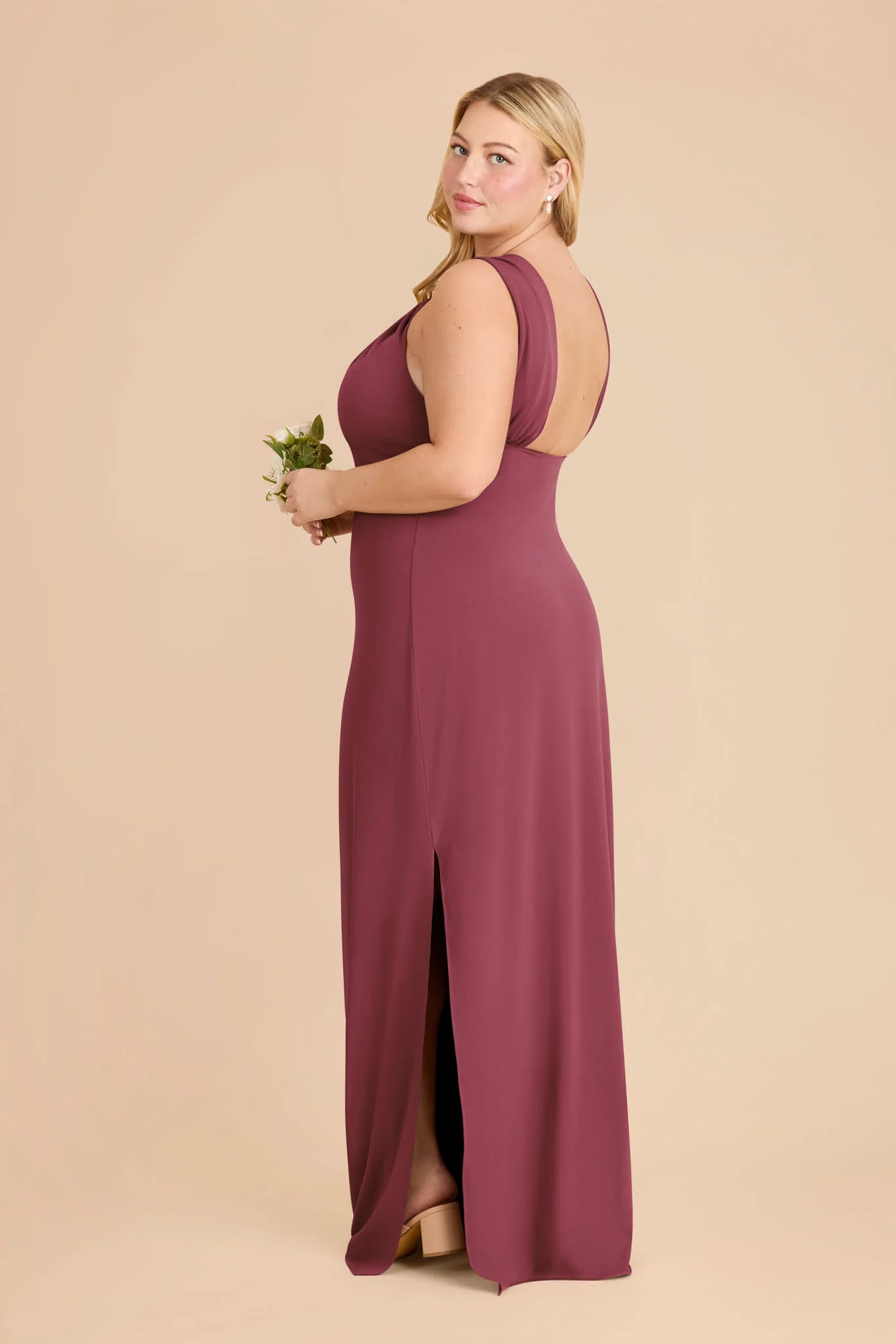 Erica Luxe Stretch Knit Dress - Rosewood - Image 8