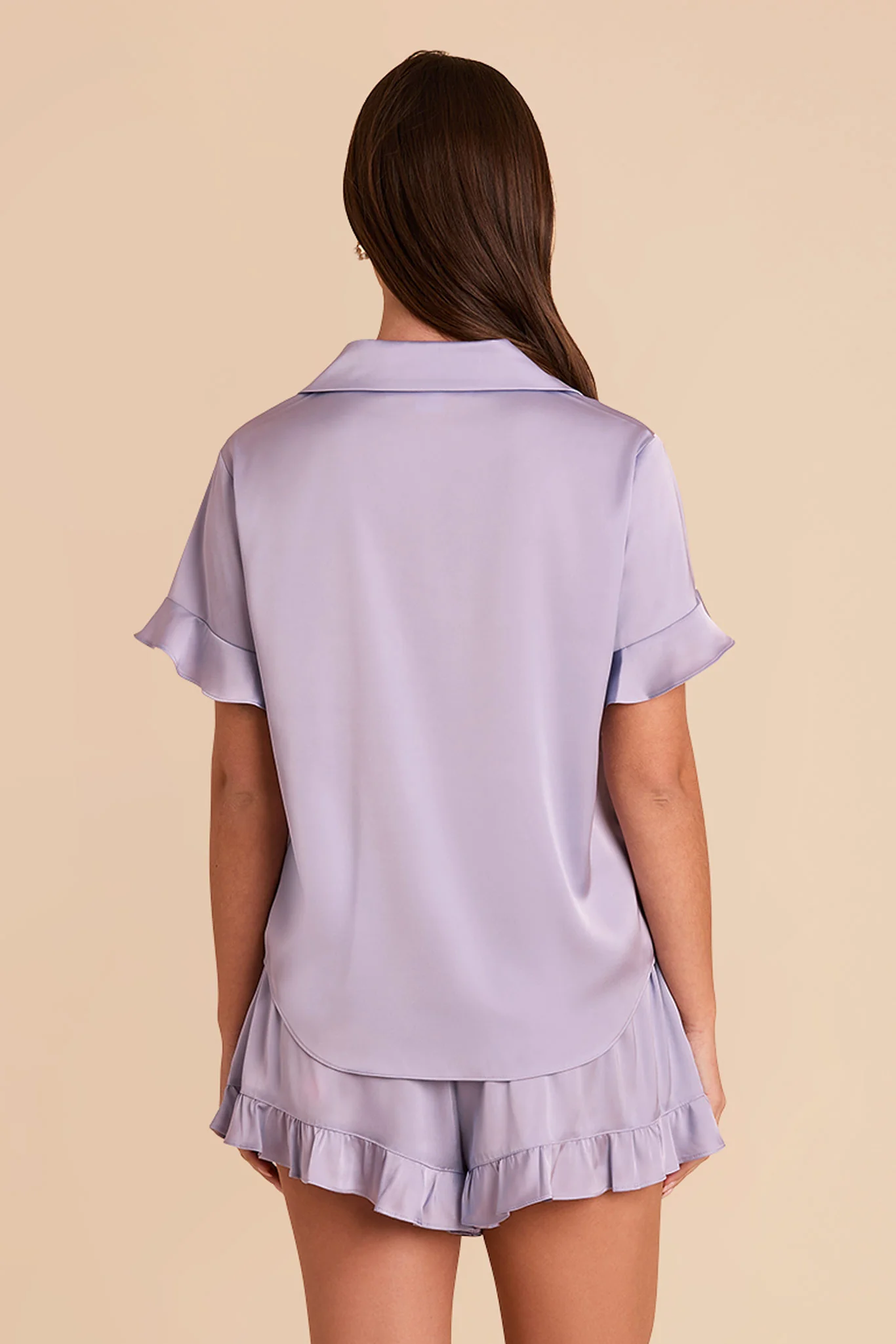 Esther Matte Satin Pajama Set - Dusty Lilac - Image 5