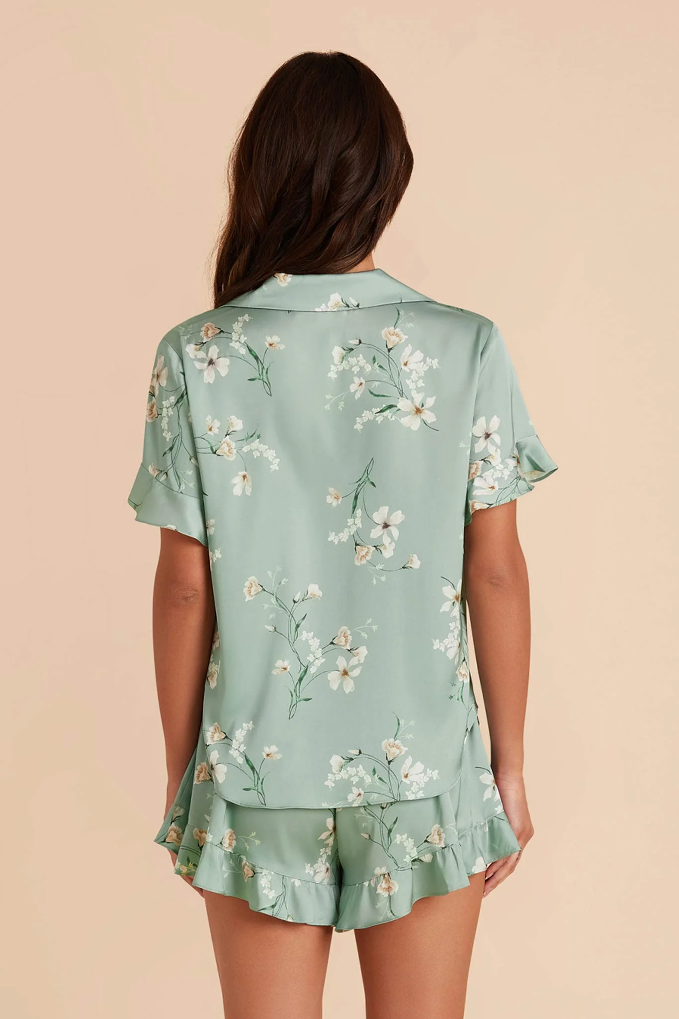 Esther Matte Satin Pajama Set - Sage Le Fleur - Image 8