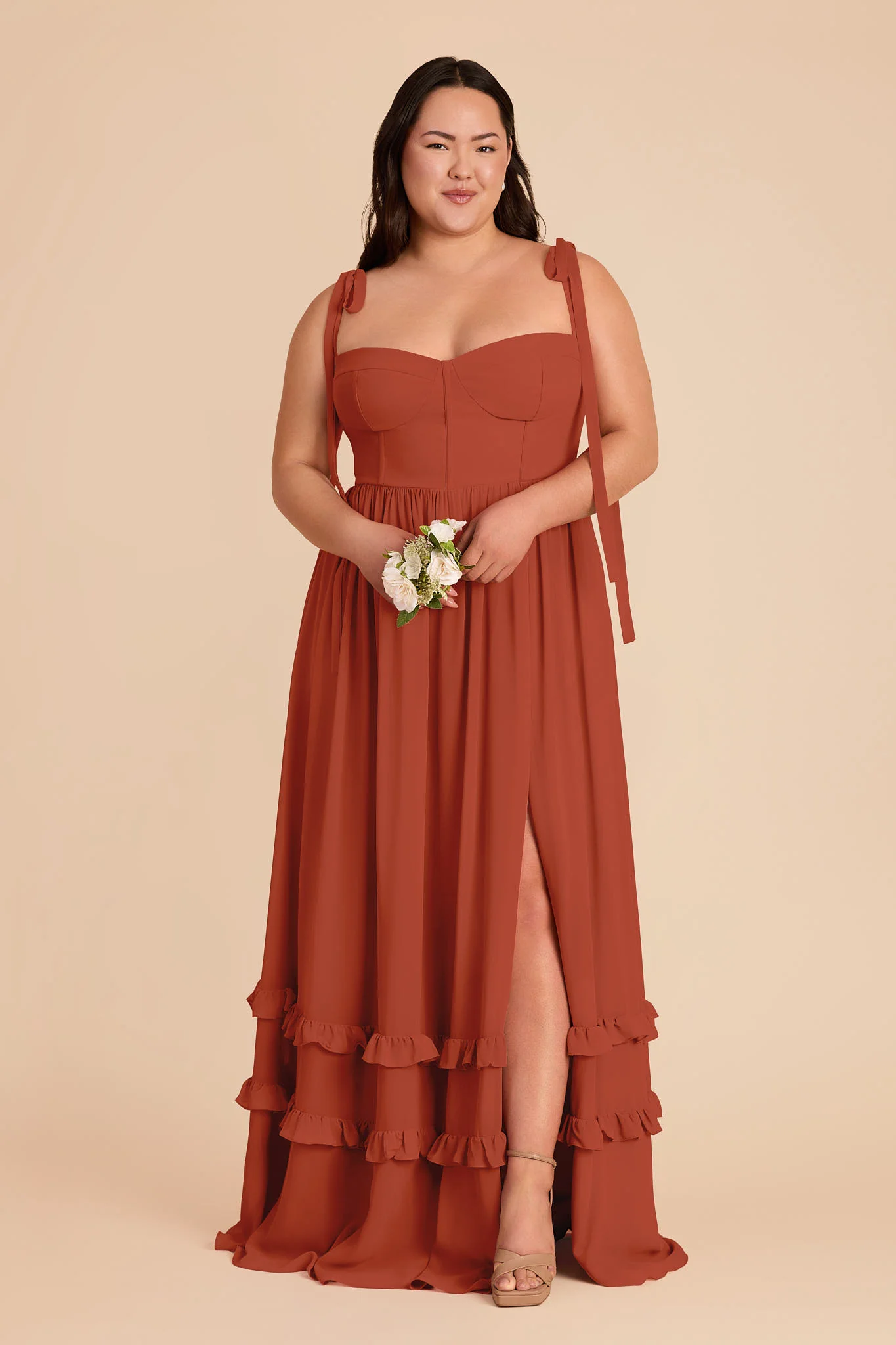 Evelyn Chiffon Dress - Auburn - Image 2