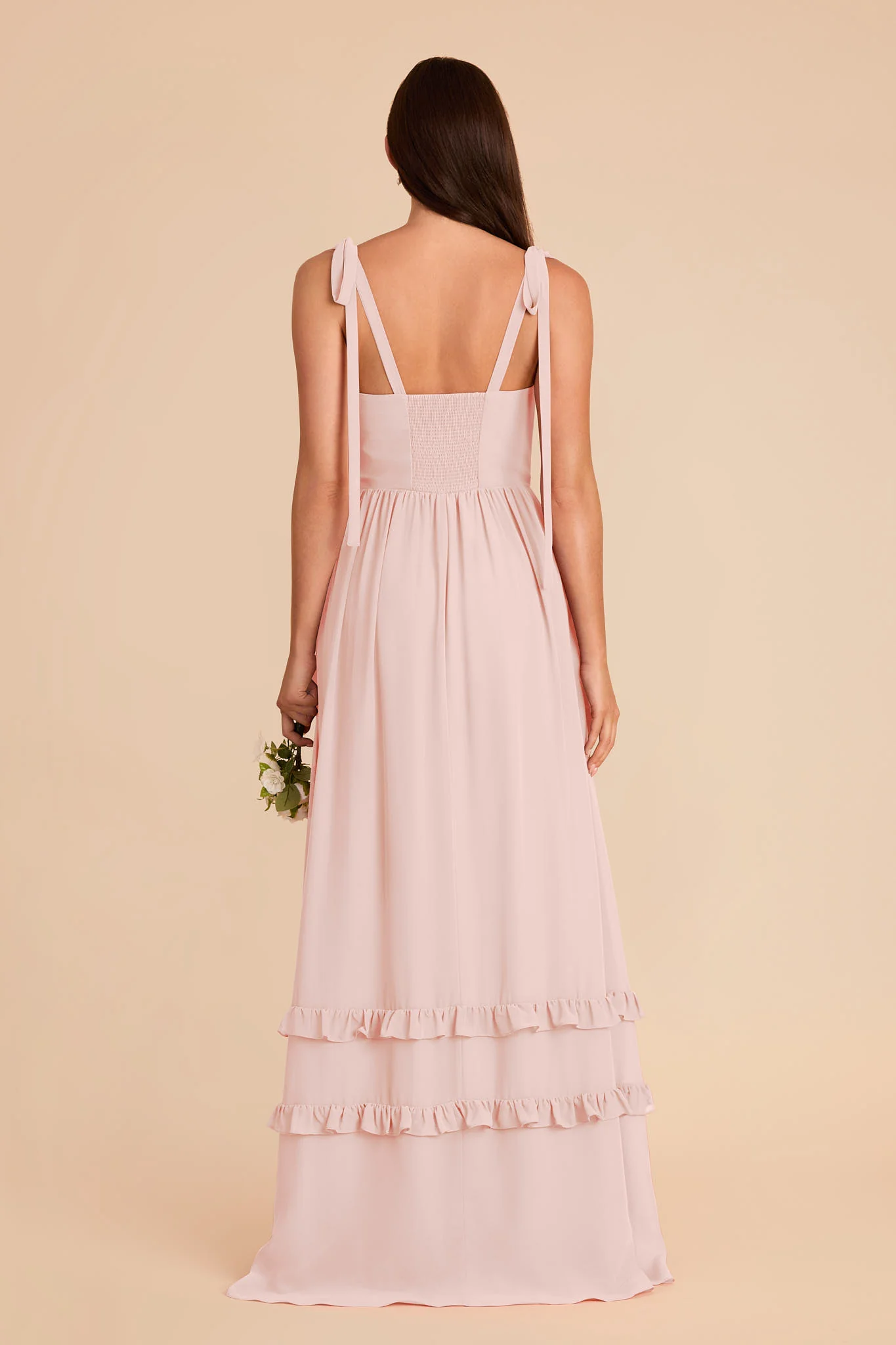 Evelyn Chiffon Dress - Blush Pink - Image 7