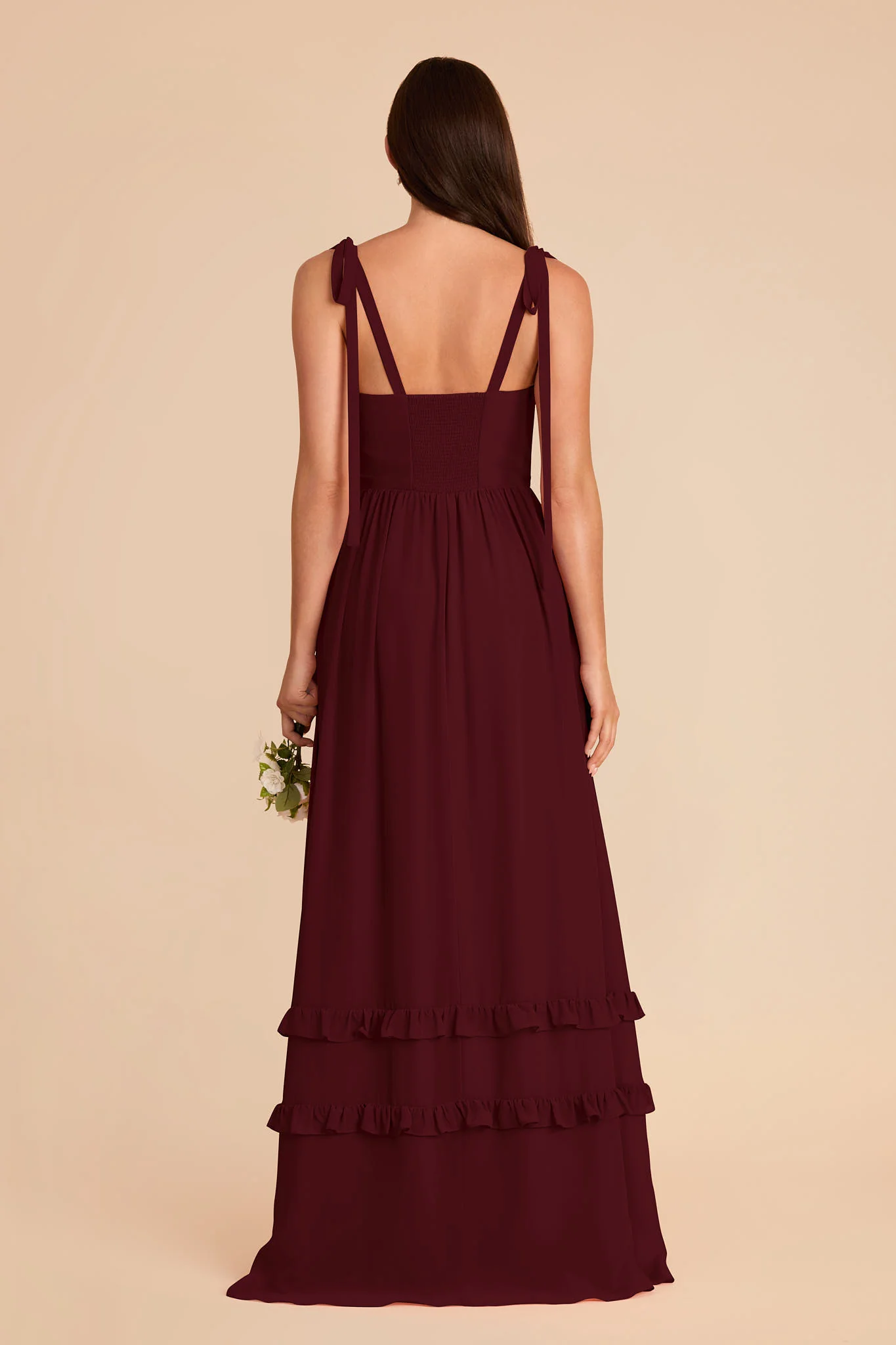 Evelyn Chiffon Dress - Cabernet - Image 6