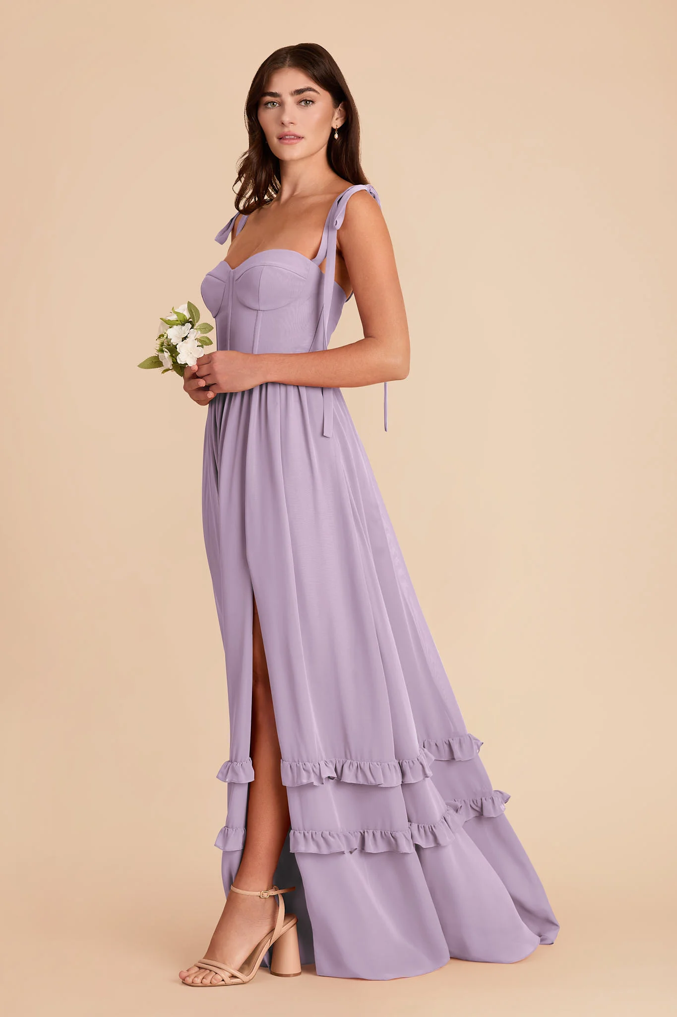 Evelyn Chiffon Dress - Lavender - Image 4