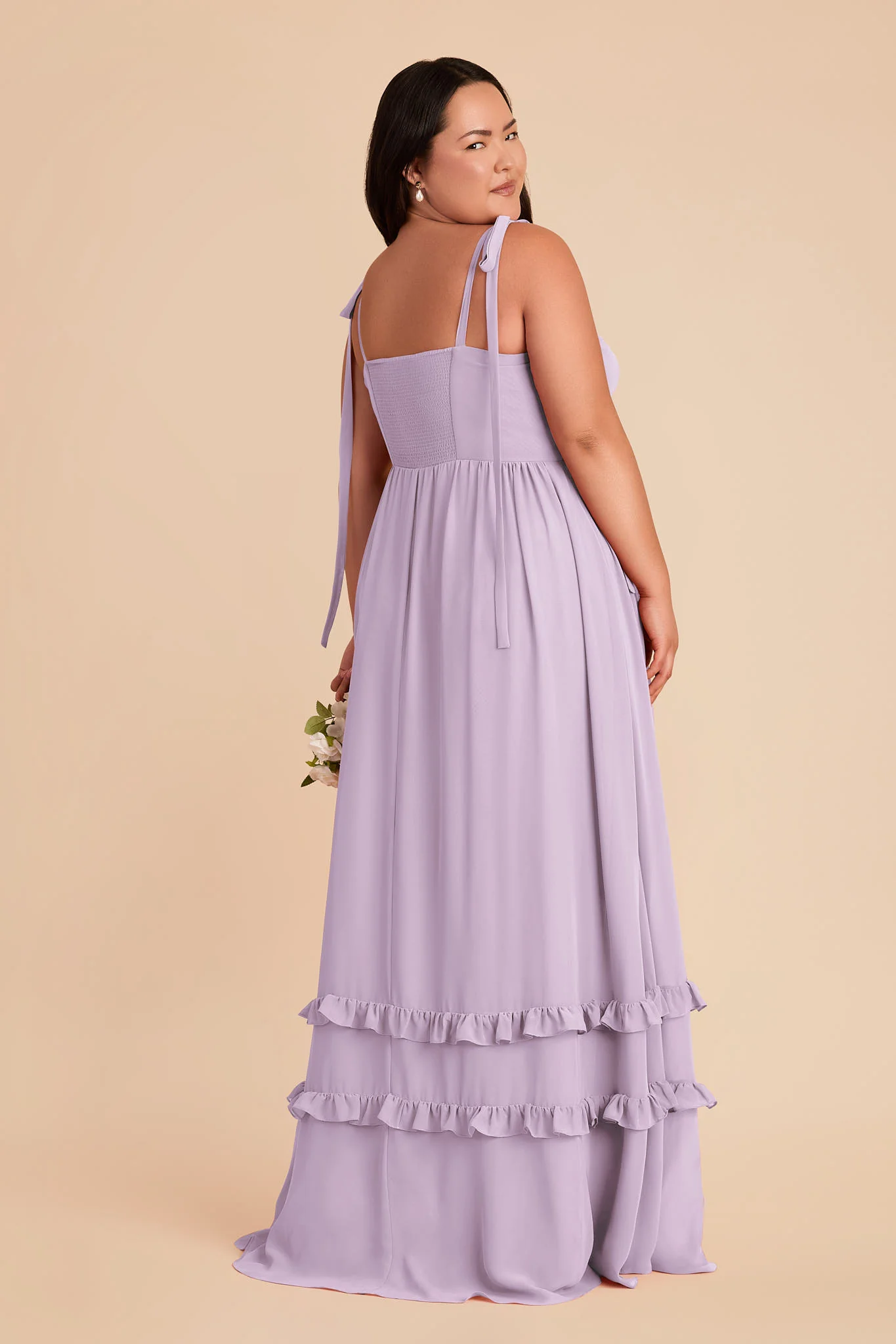 Evelyn Chiffon Dress - Lavender - Image 8