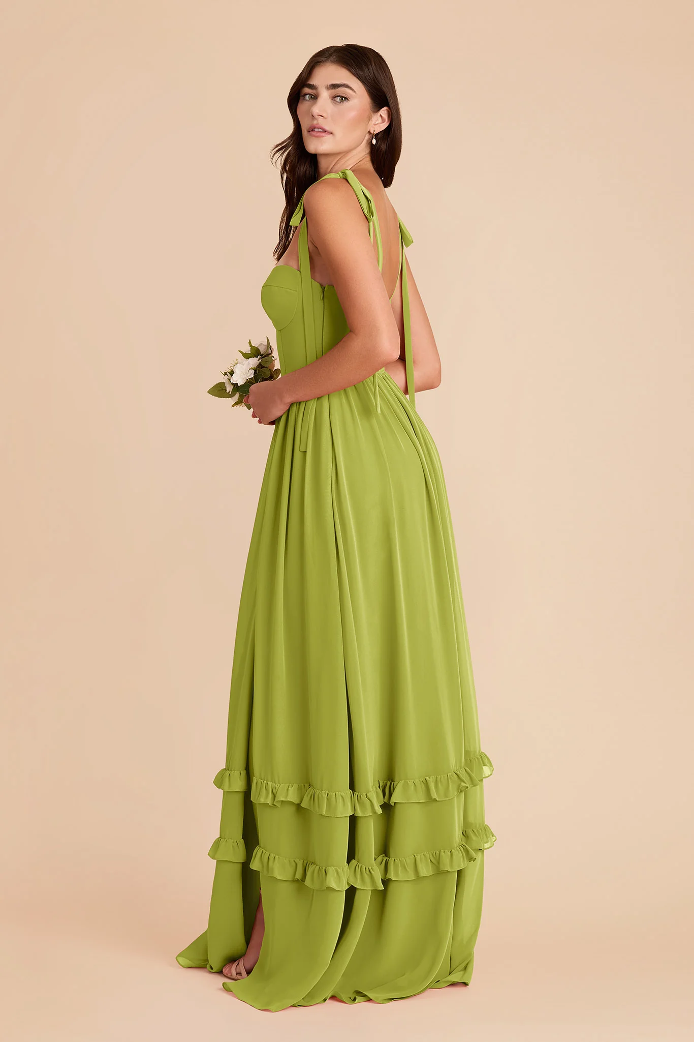 Evelyn Chiffon Dress - Matcha - Image 6