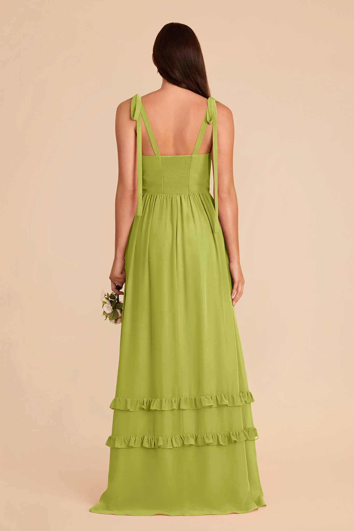 Evelyn Chiffon Dress - Matcha - Image 7