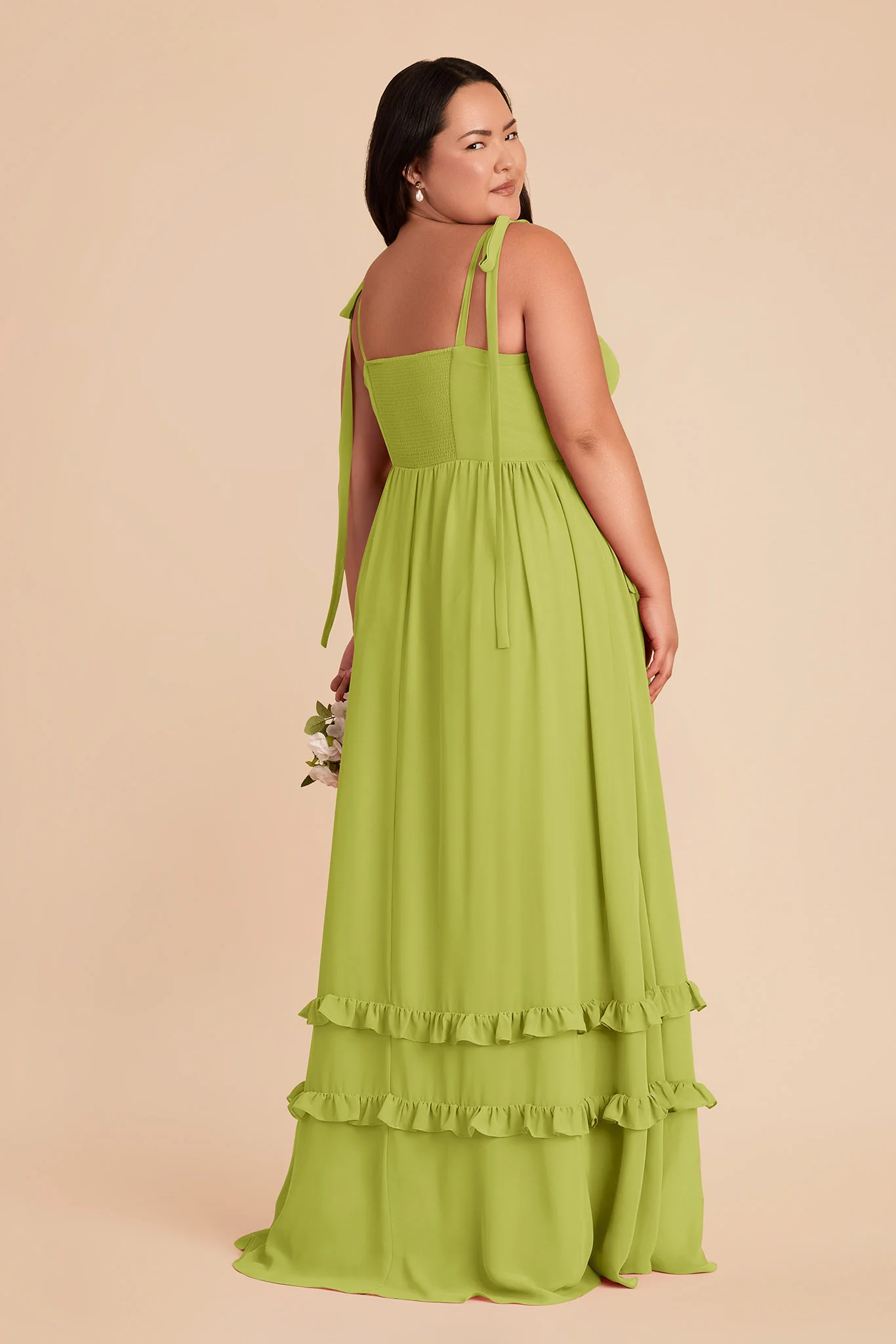 Evelyn Chiffon Dress - Matcha - Image 9