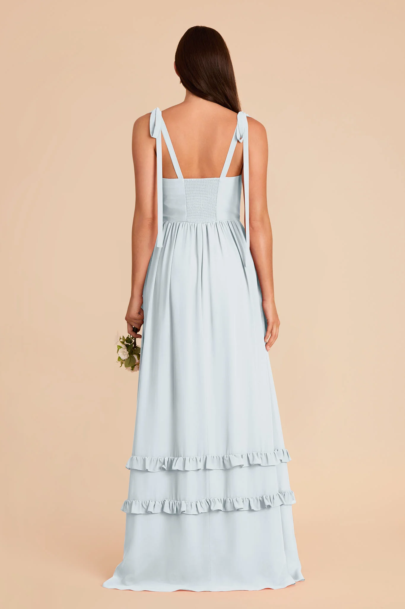 Evelyn Chiffon Dress - Mist Blue - Image 6