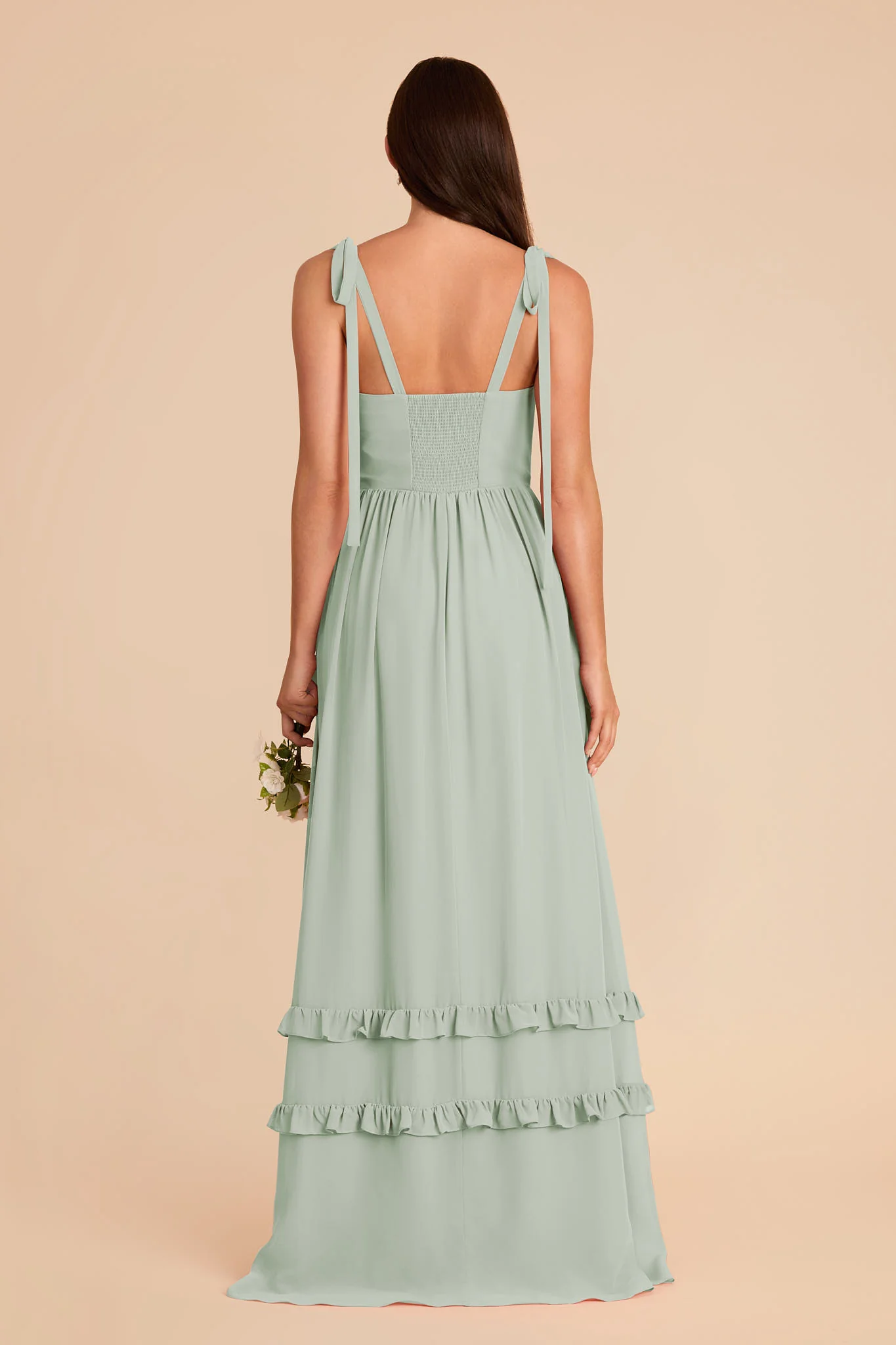 Evelyn Chiffon Dress - Sage - Image 6