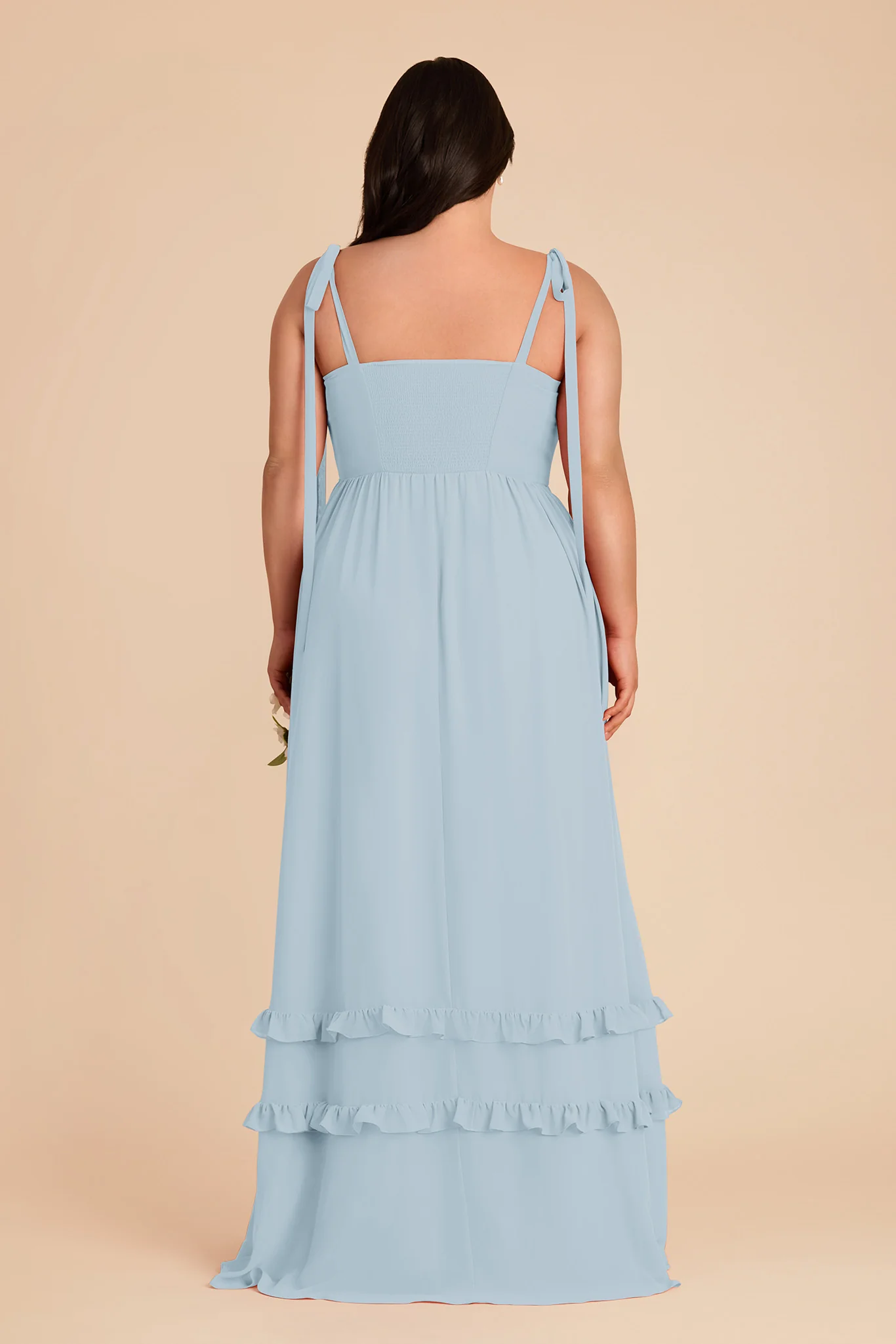 Evelyn Chiffon Dress - Sky Blue - Image 10