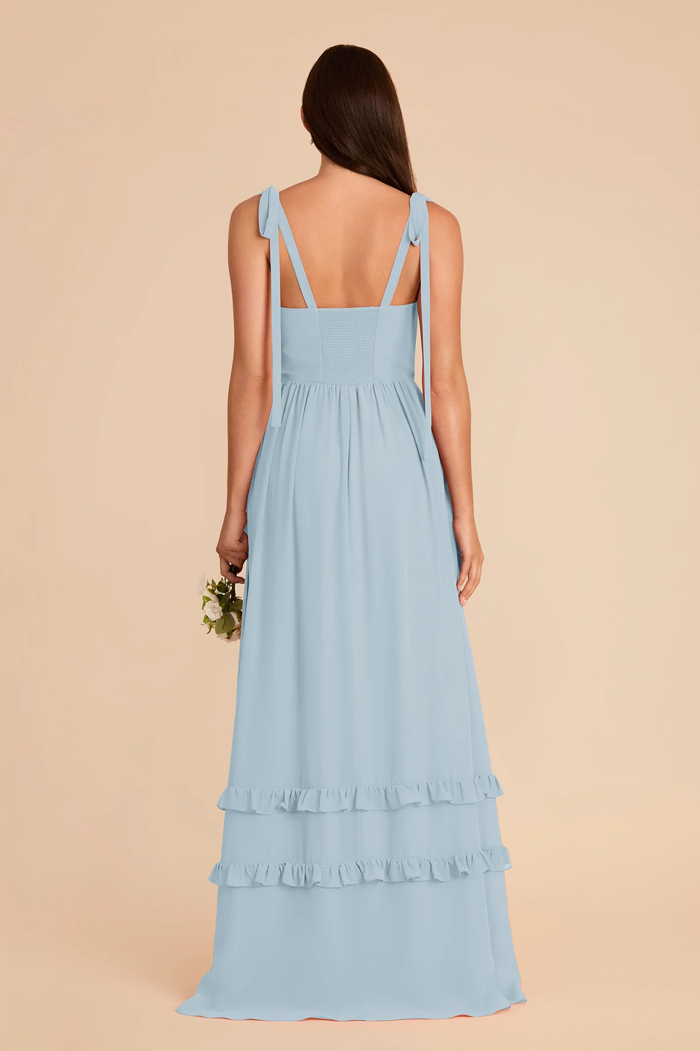 Evelyn Chiffon Dress - Sky Blue - Image 7