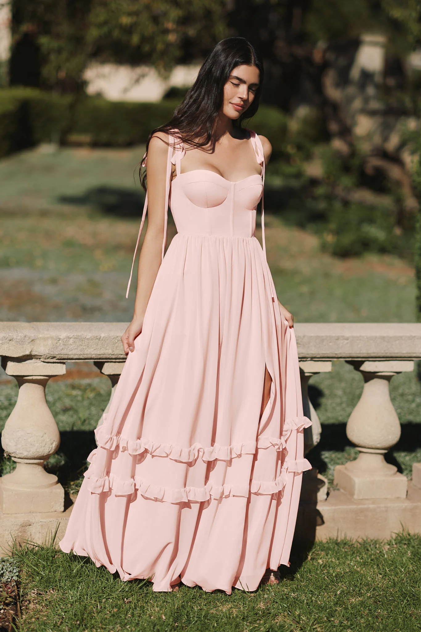 Evelyn Chiffon Dress - Toffee - Image 3