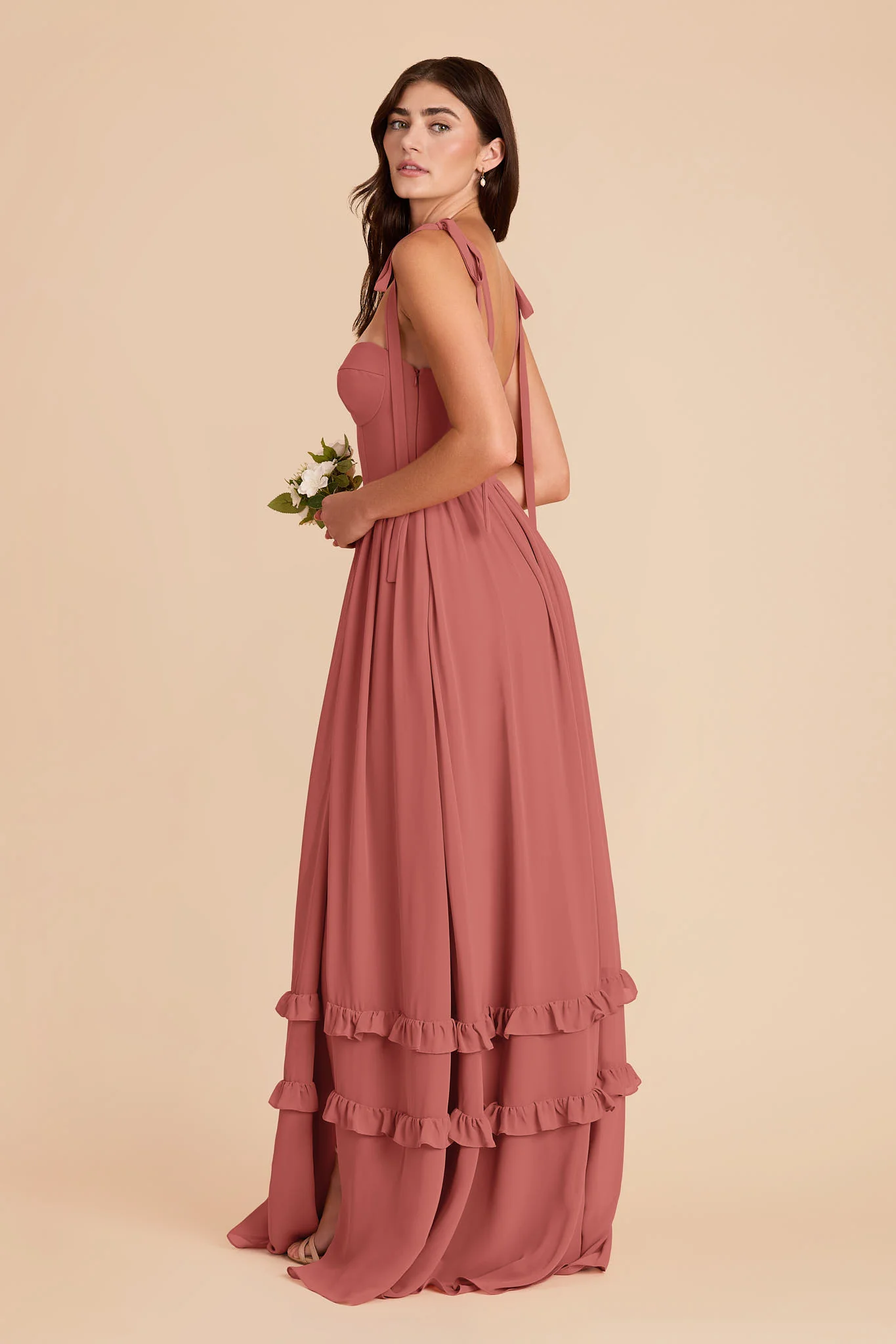 Evelyn Chiffon Dress - Wild Rose - Image 5