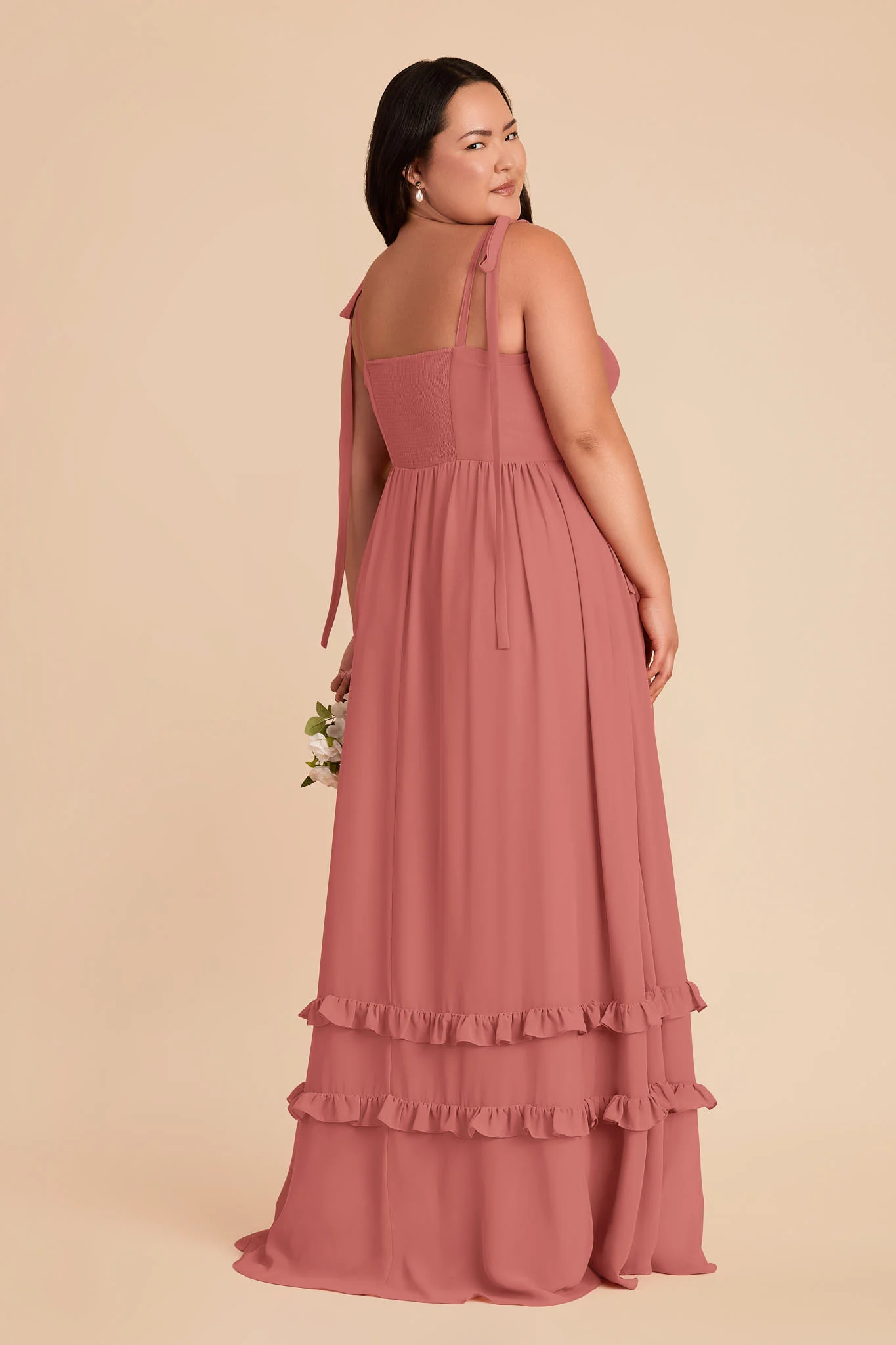 Evelyn Chiffon Dress - Wild Rose - Image 8