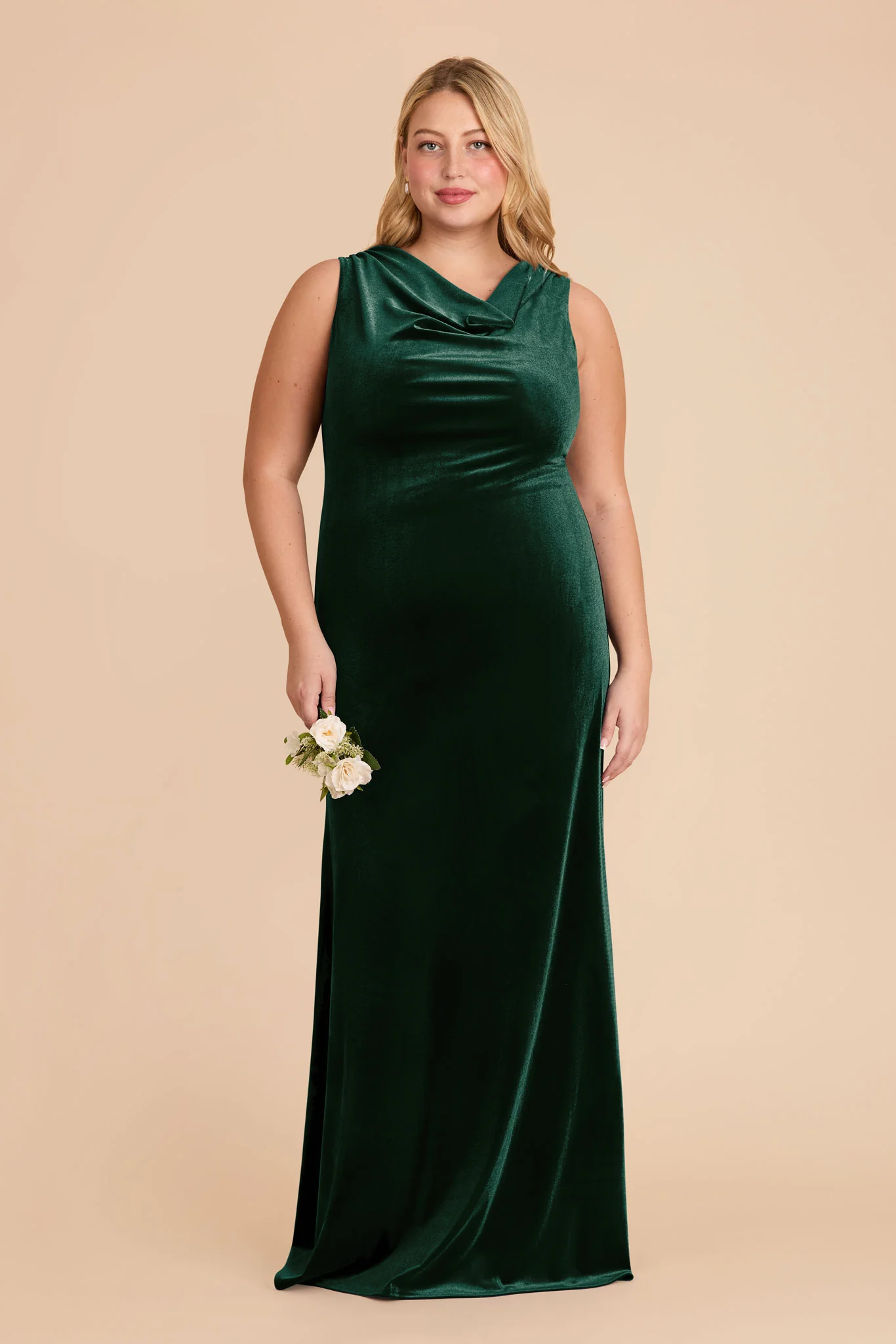 Fallon Velvet Dress - Emerald - Image 2
