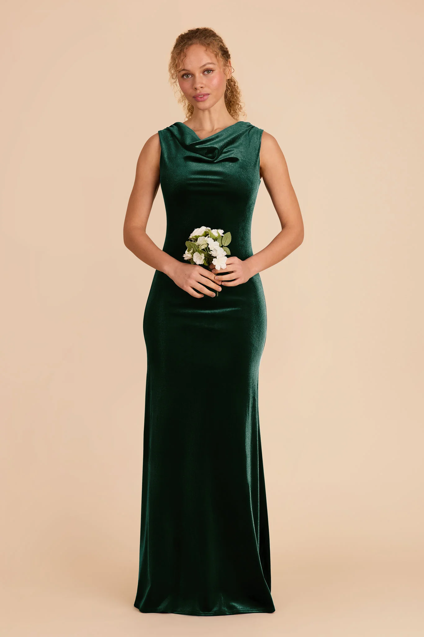 Fallon Velvet Dress - Emerald - Image 3