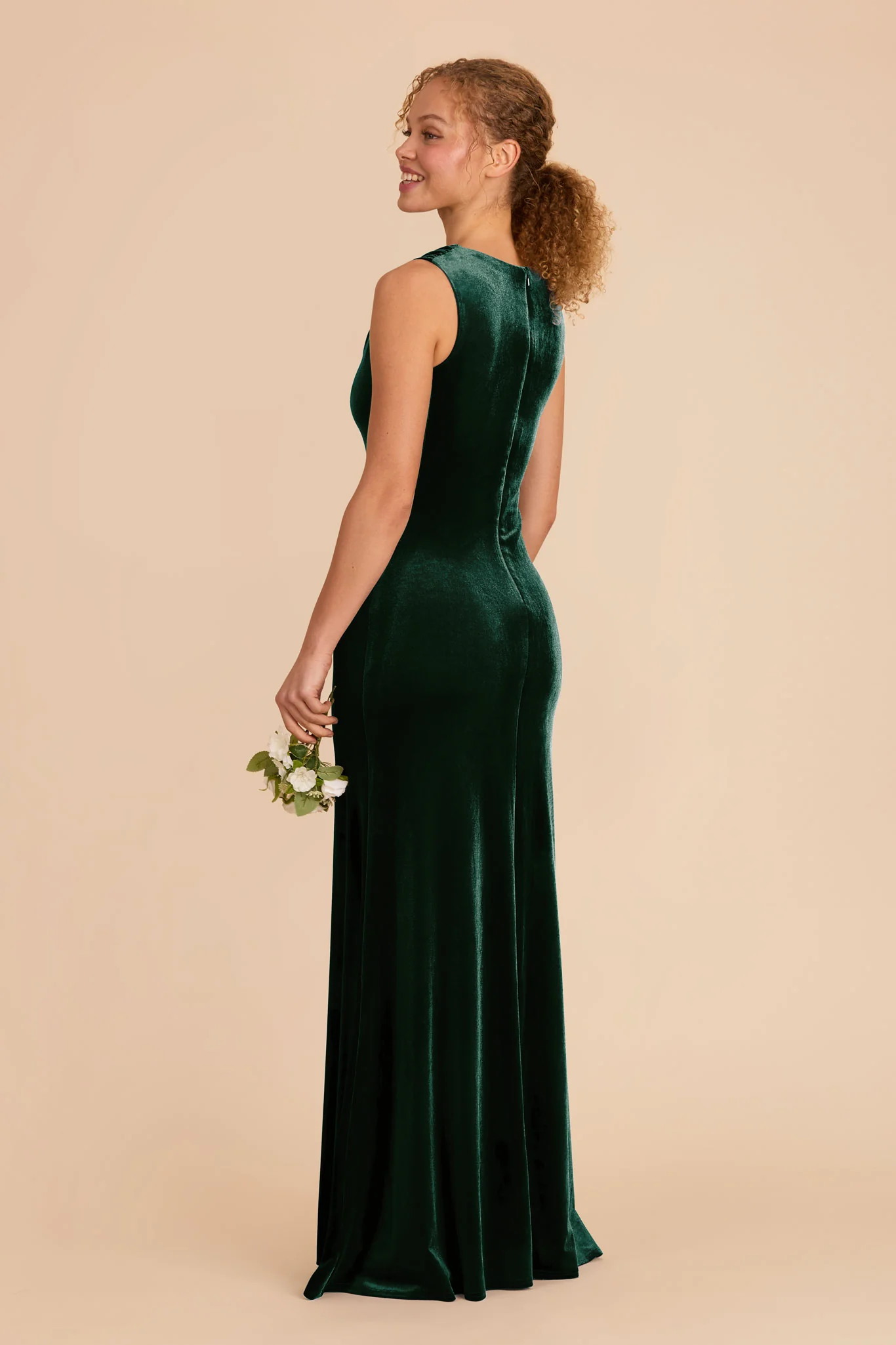 Fallon Velvet Dress - Emerald - Image 4