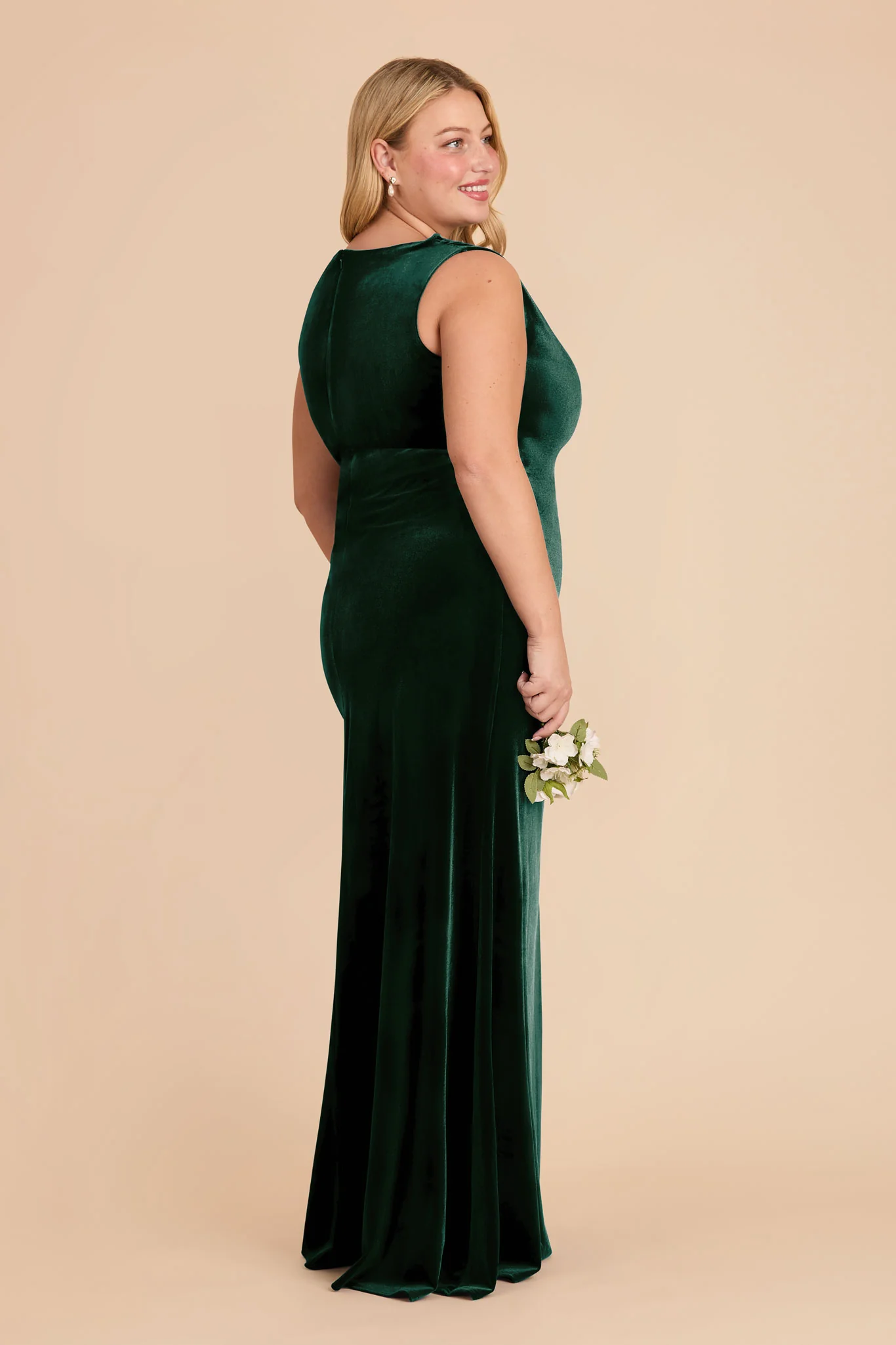 Fallon Velvet Dress - Emerald - Image 7