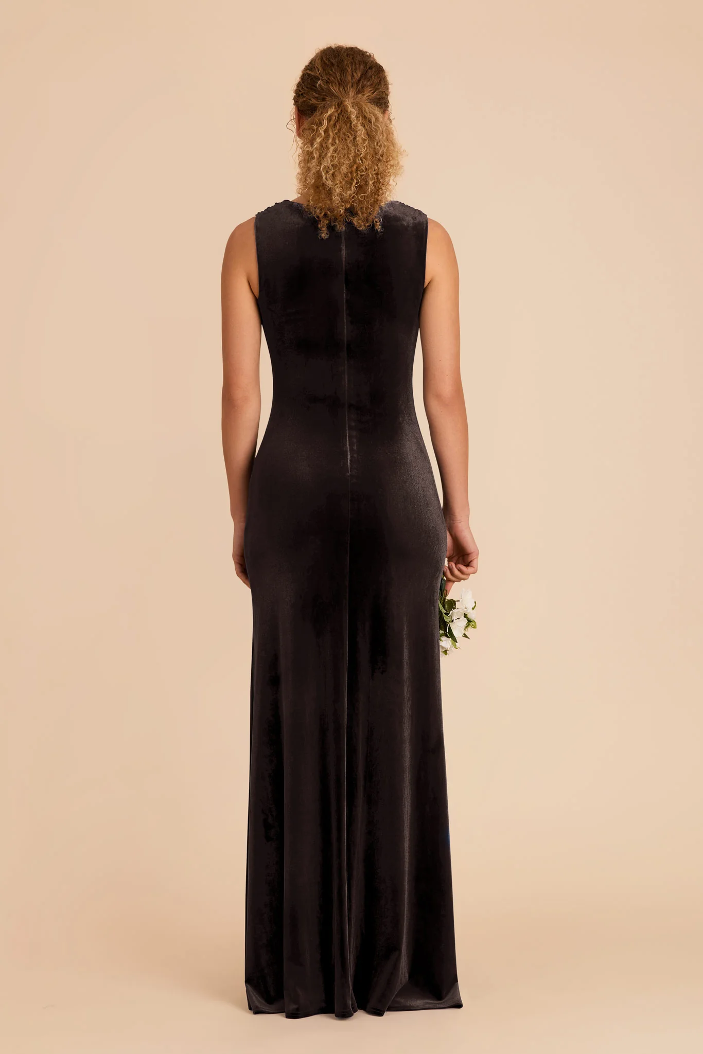 Fallon Velvet Dress - Espresso - Image 5