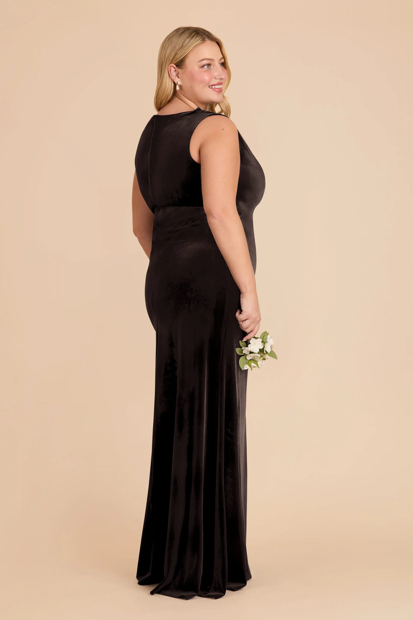 Fallon Velvet Dress - Espresso - Image 7
