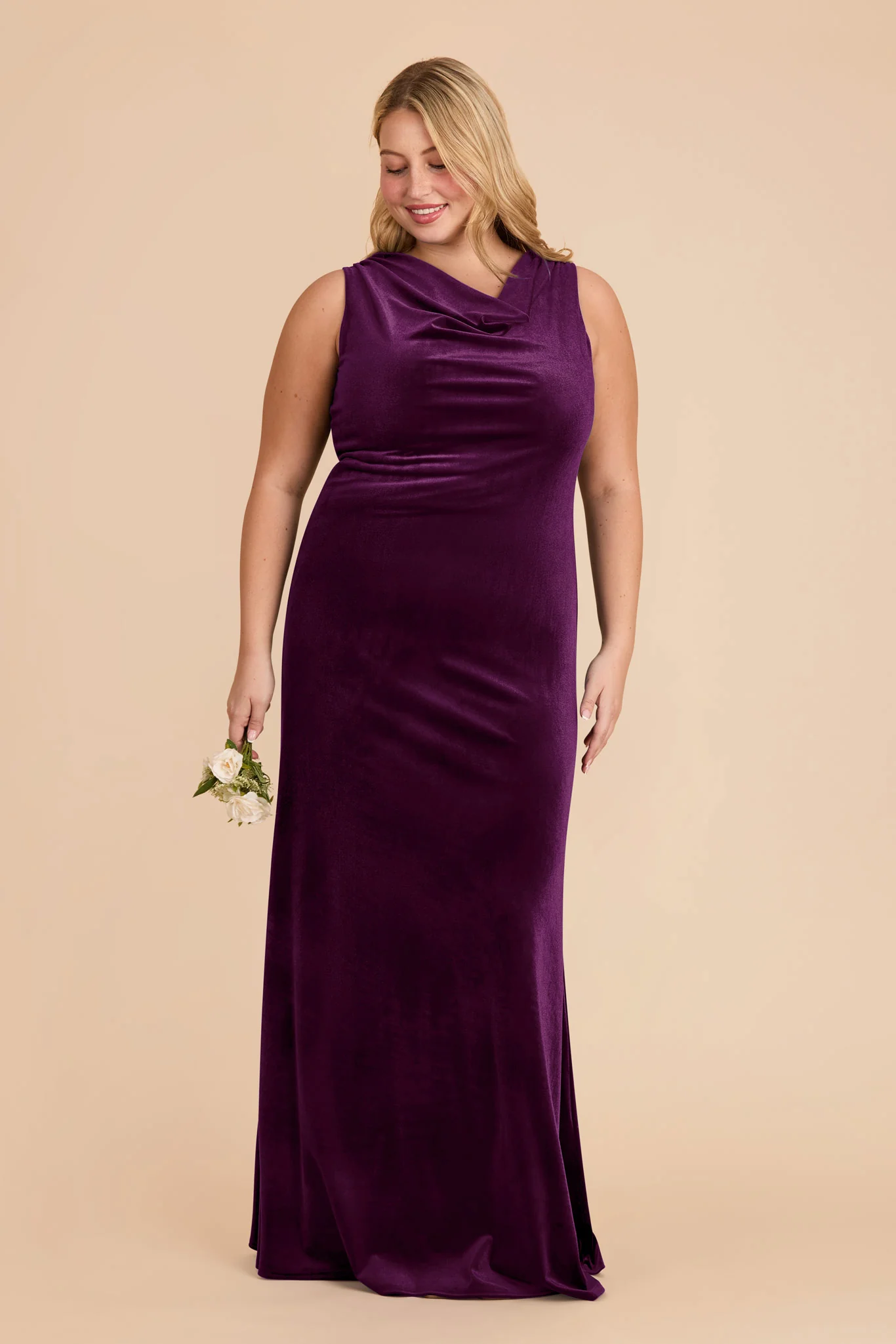 Fallon Velvet Dress - Fig - Image 6