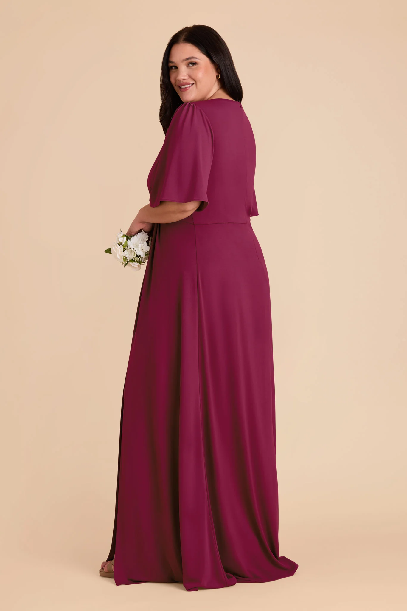 Fatima Luxe Stretch Knit Dress - Berry - Image 9