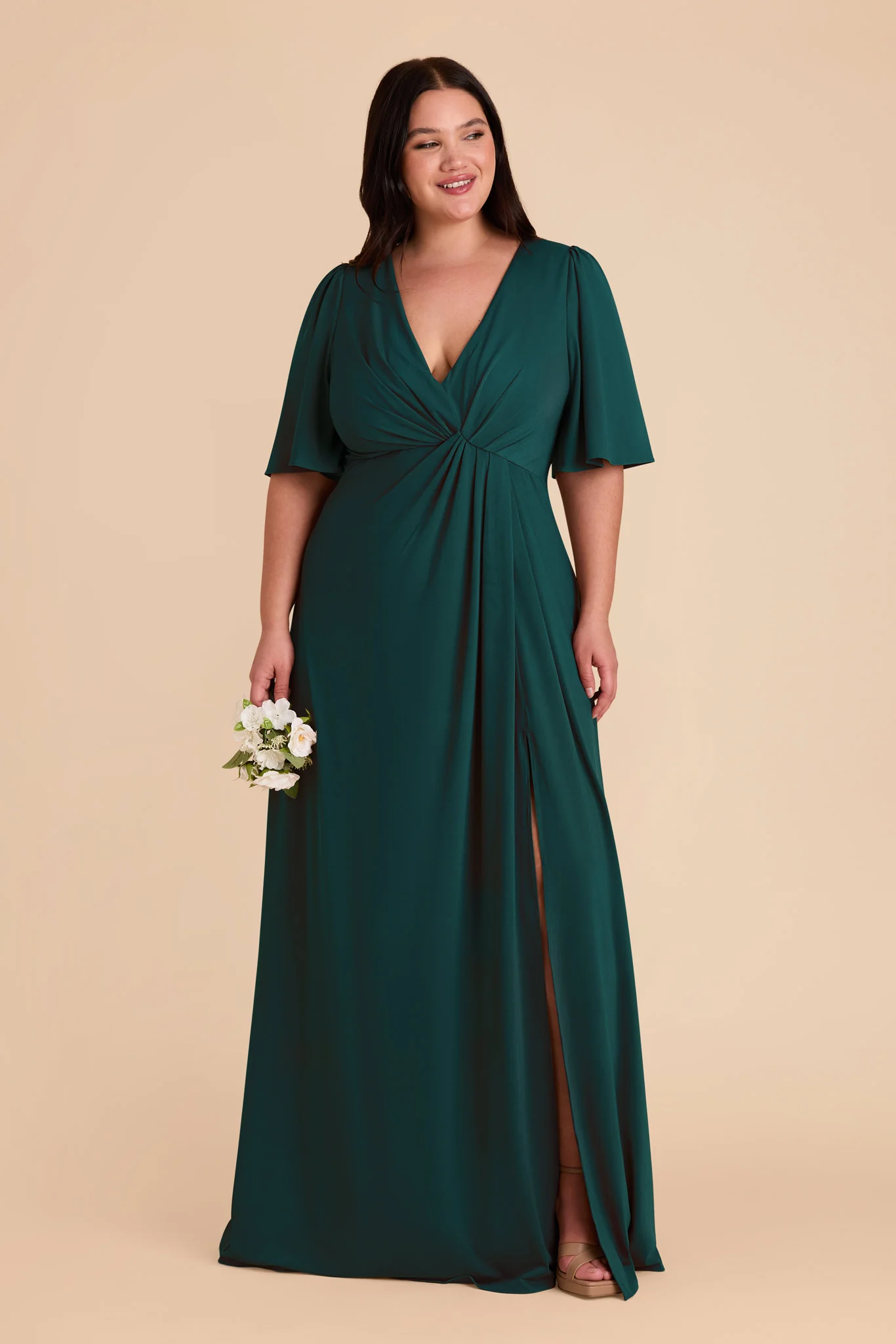 Fatima Luxe Stretch Knit Dress - Emerald - Image 7