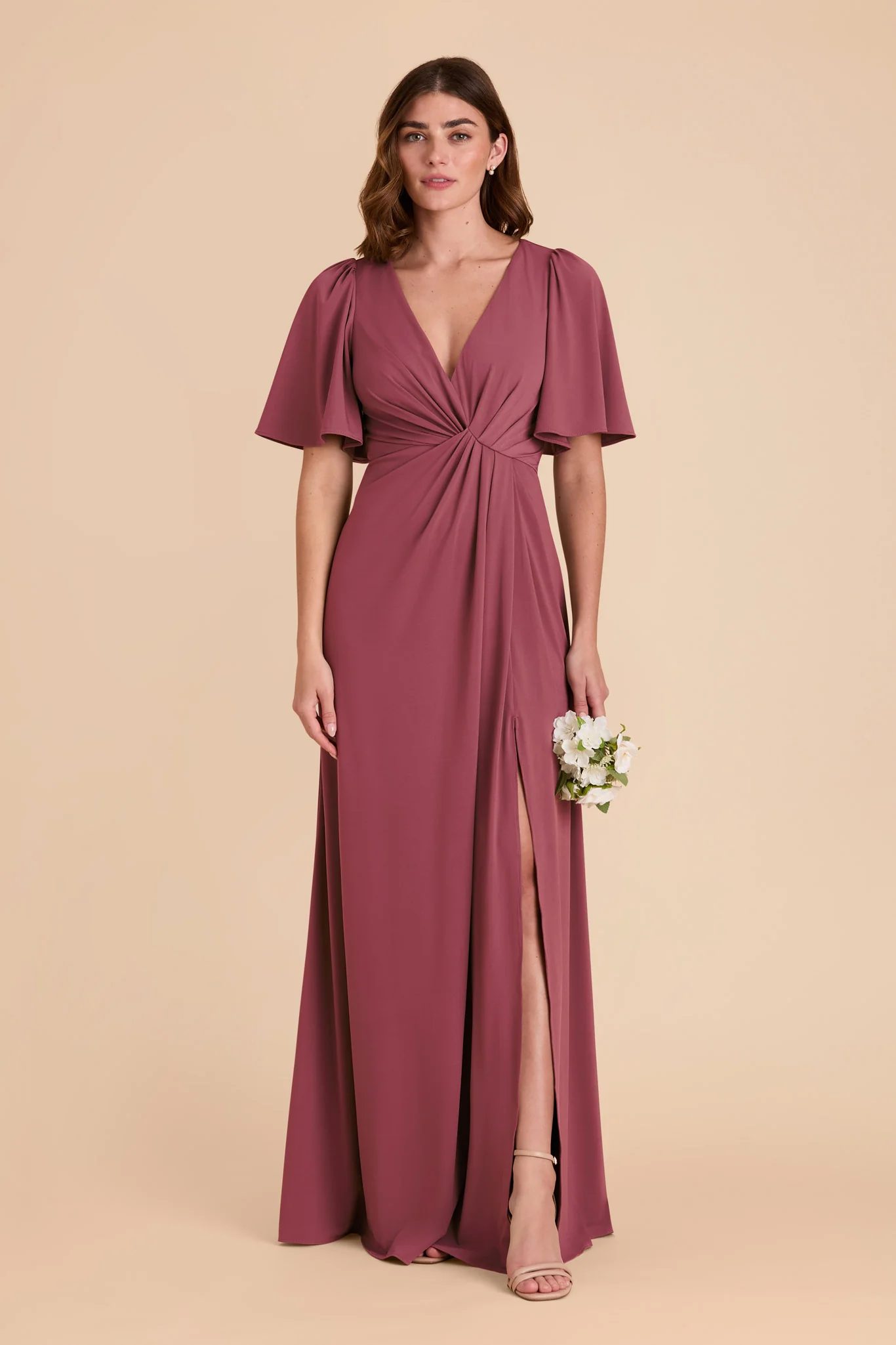 Fatima Luxe Stretch Knit Dress - Rosewood