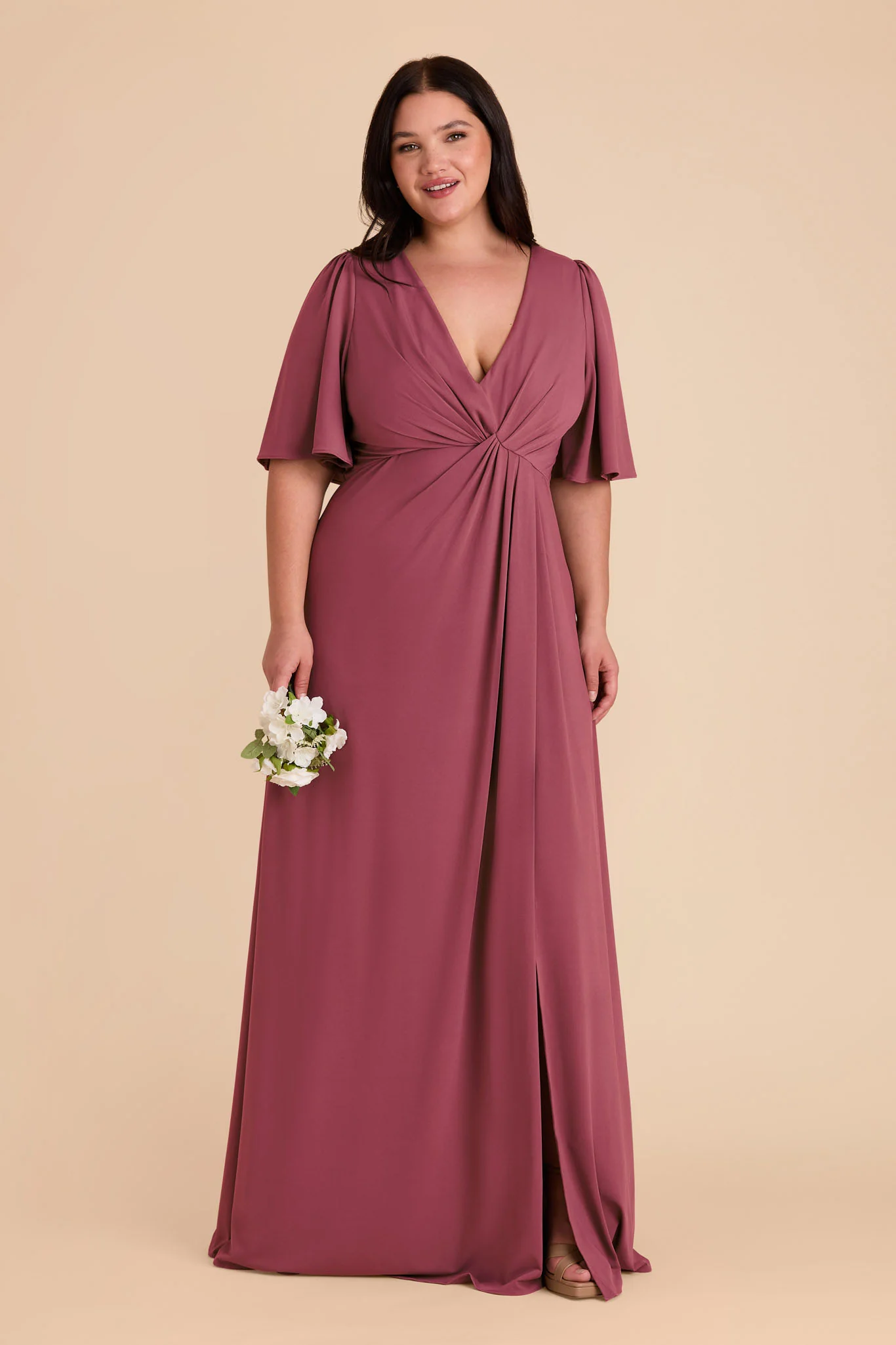 Fatima Luxe Stretch Knit Dress - Rosewood - Image 7