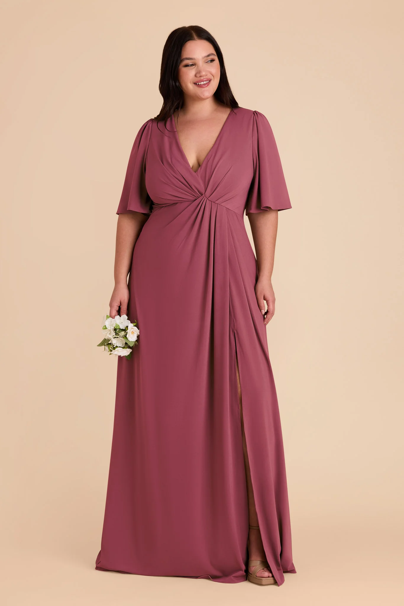 Fatima Luxe Stretch Knit Dress - Rosewood - Image 8
